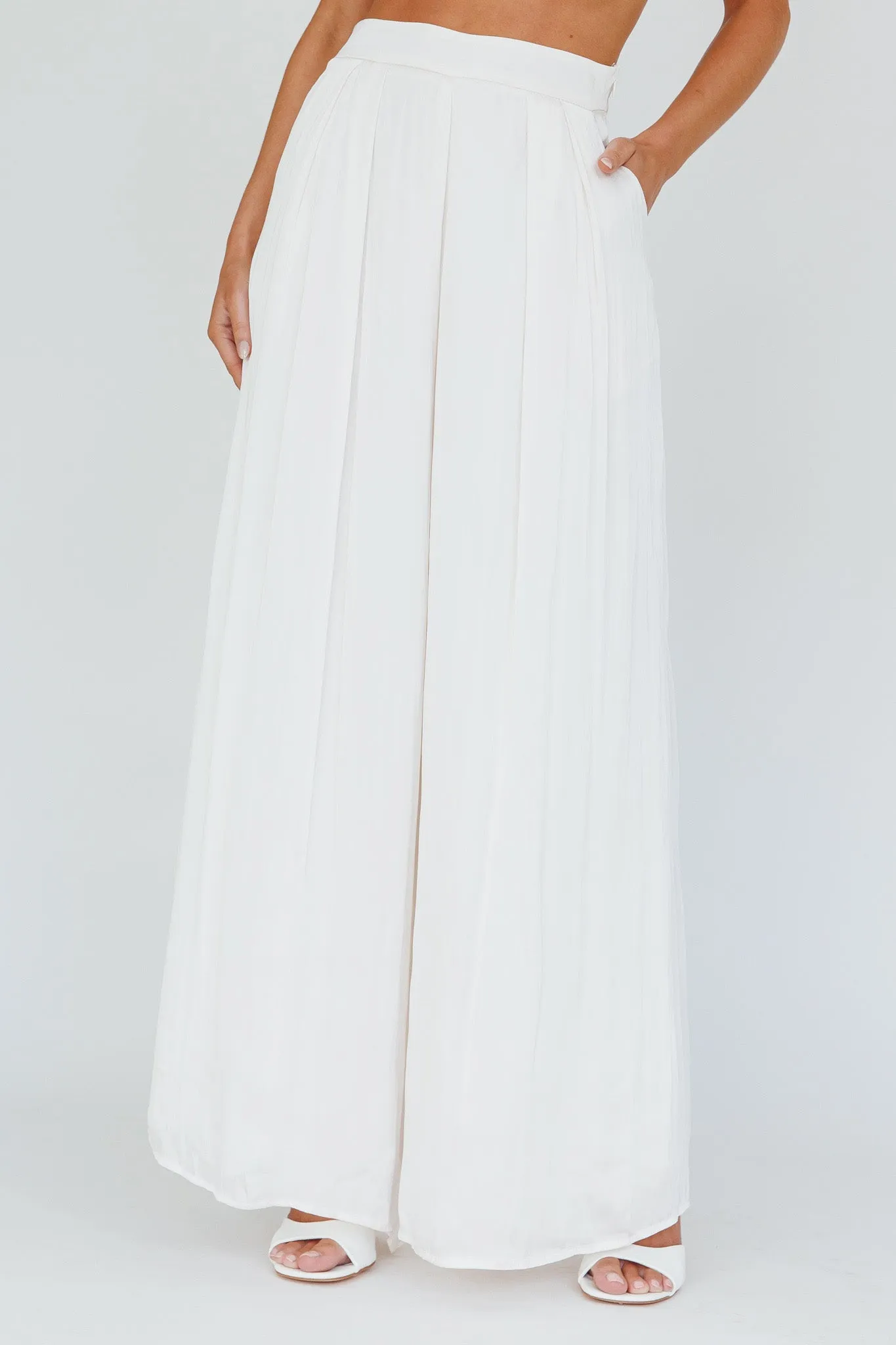 Pollina Wide Leg Pants Cream