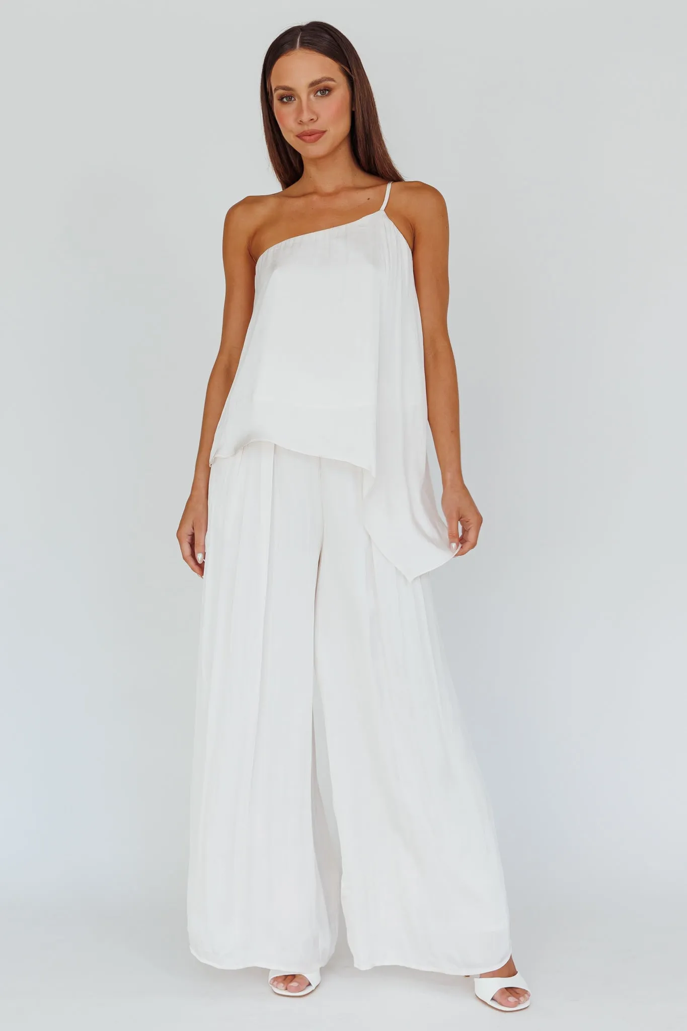 Pollina Wide Leg Pants Cream