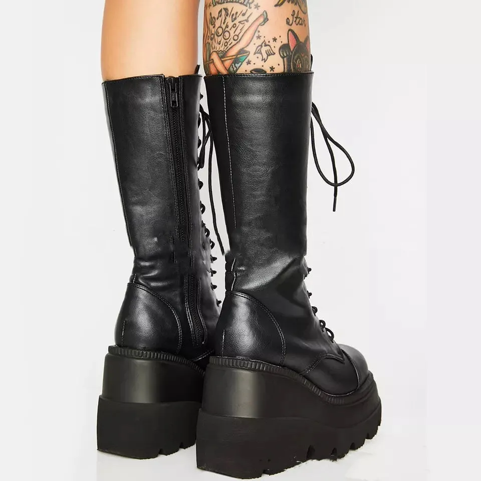 Princess Platform Wedge Boots