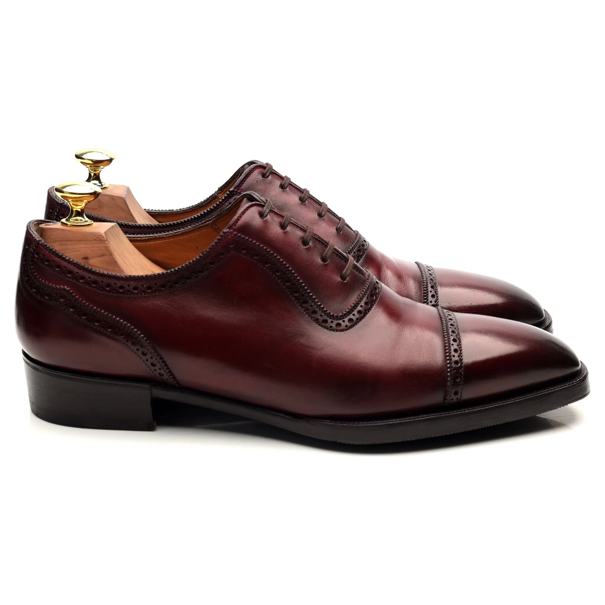 'Principes 3' Burgundy Leather Oxford Brogues UK 7.5 E