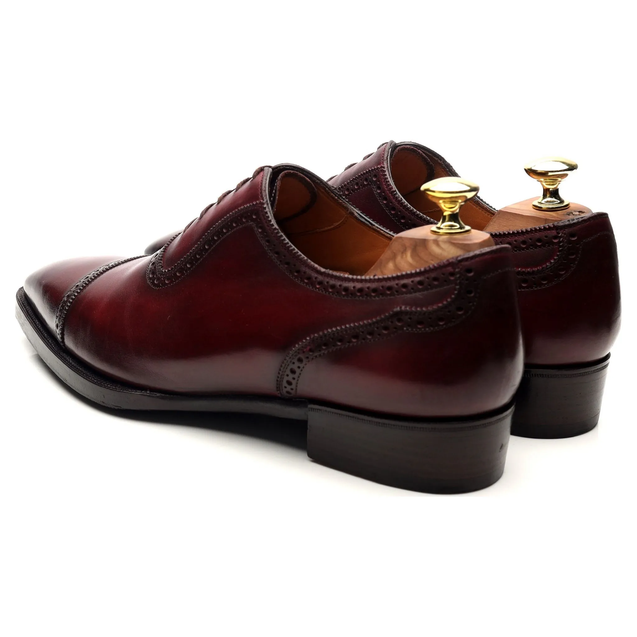 'Principes 3' Burgundy Leather Oxford Brogues UK 7.5 E