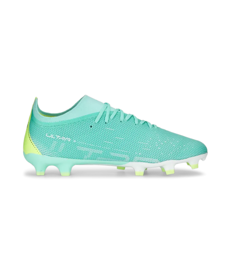 Puma Ultra Match FG/AG Soccer Cleats 107217 03 ELECTRIC PEPPERMINT-PUMA WHITE-FAST YELLOW