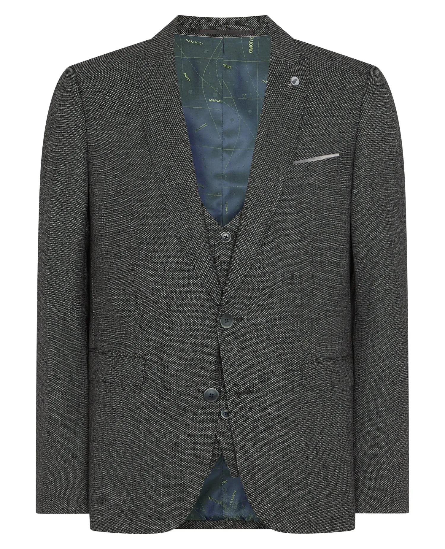 REMUS UOMO® Slim Fit Wool Rich Mix & Match Suit/Grey - New AW22