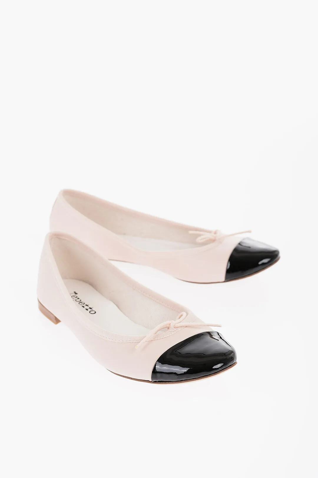 Repetto Leather FLORA Ballet Flats with Patent Toe