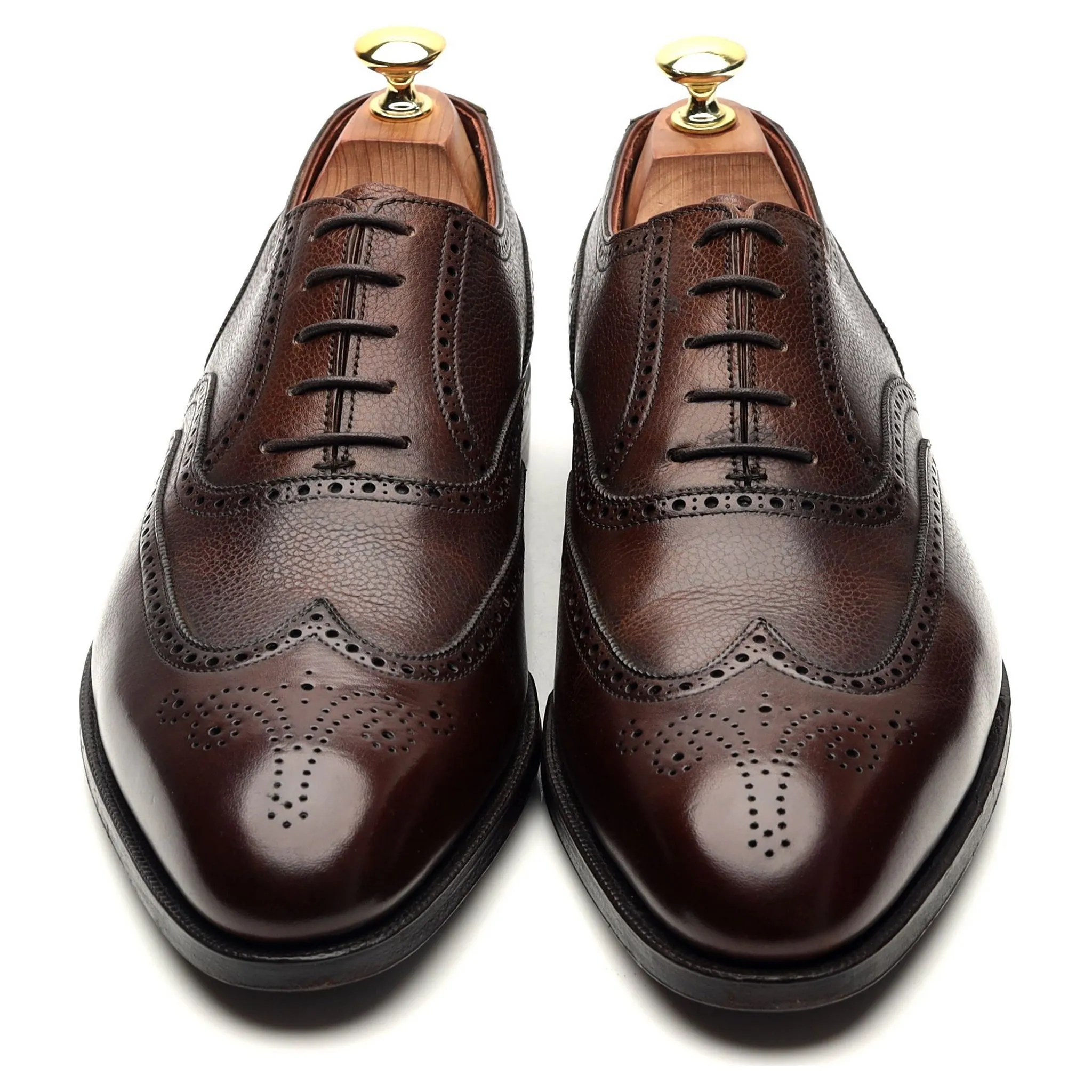 'Reuben' Dark Brown Leather Oxford Brogues UK 8.5 E