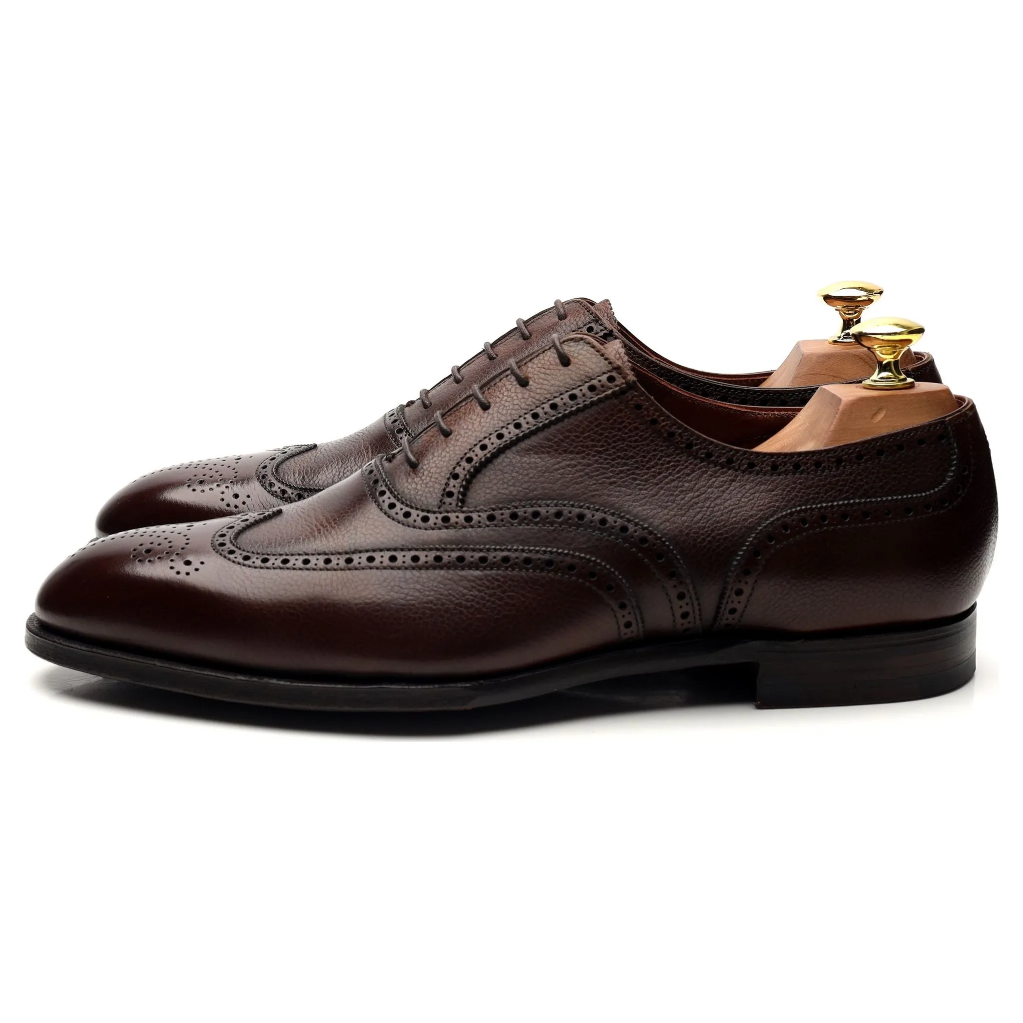 'Reuben' Dark Brown Leather Oxford Brogues UK 8.5 E