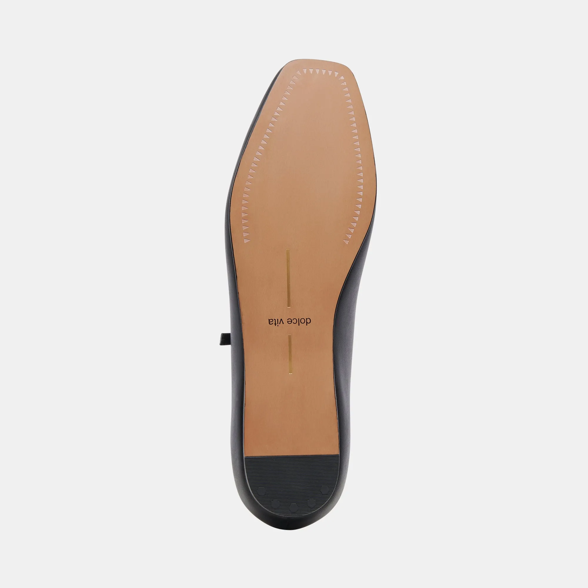 REYES BALLET FLATS BLACK LEATHER