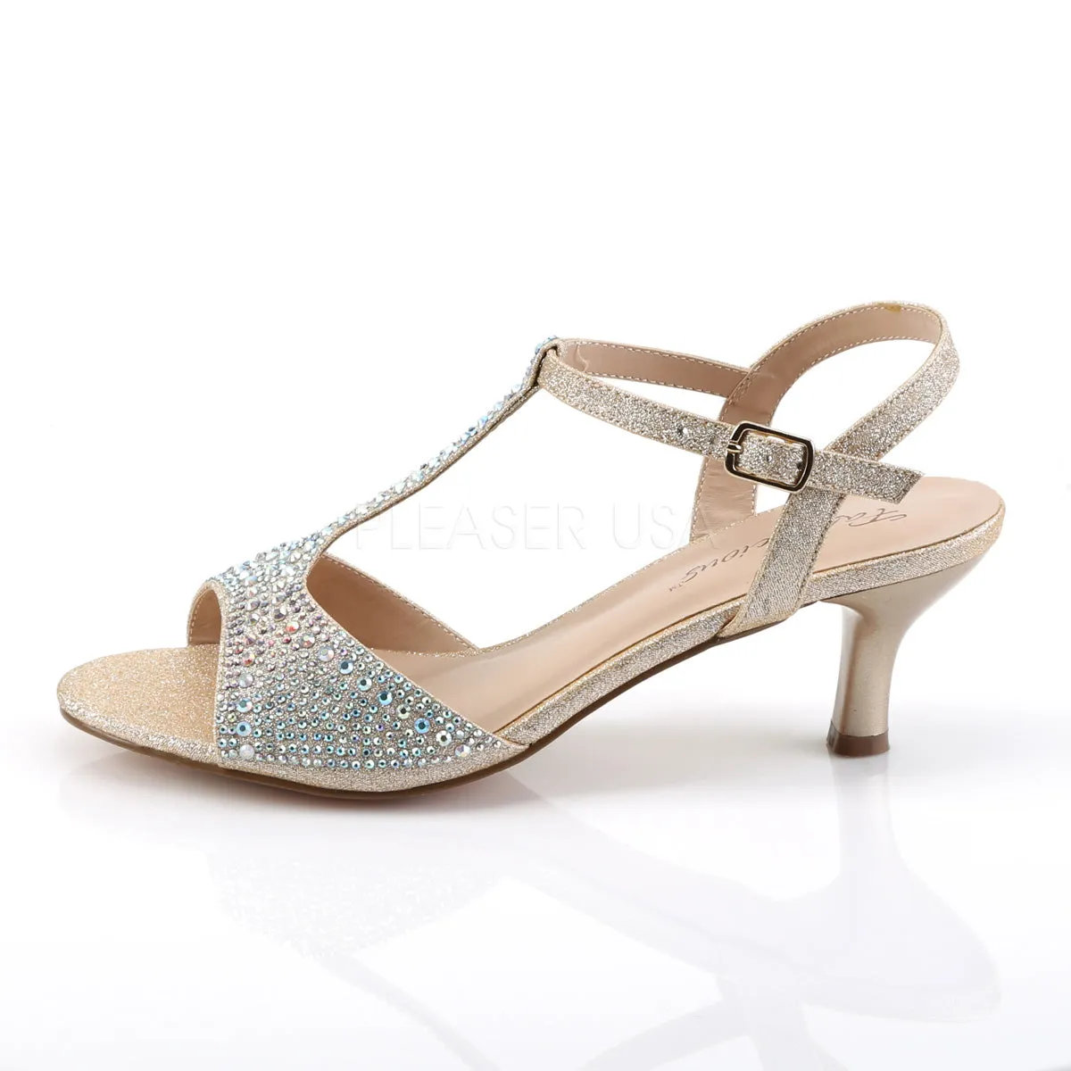 Rhinestone Nude Prom Heels