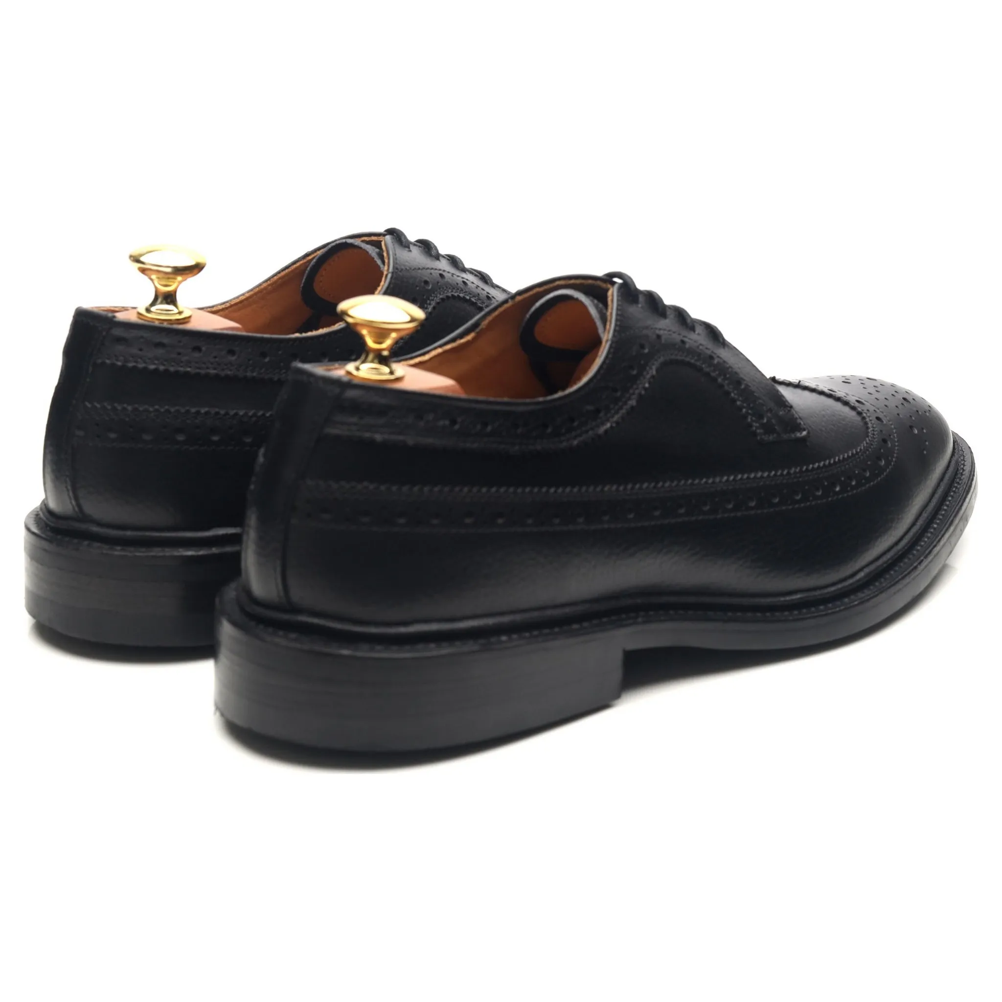 'Richard' Black Leather Country Derby Brogues UK 8.5