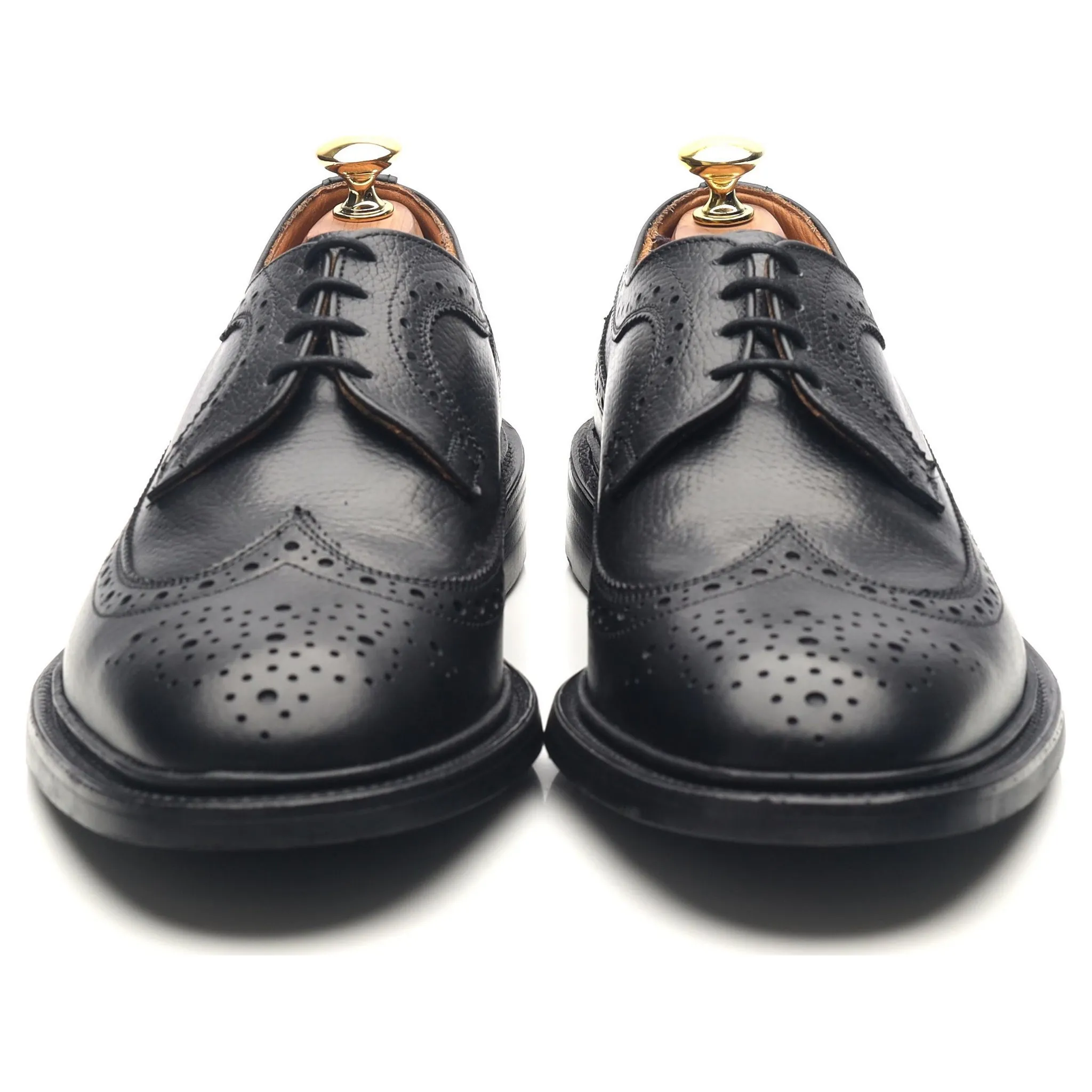 'Richard' Black Leather Country Derby Brogues UK 8.5