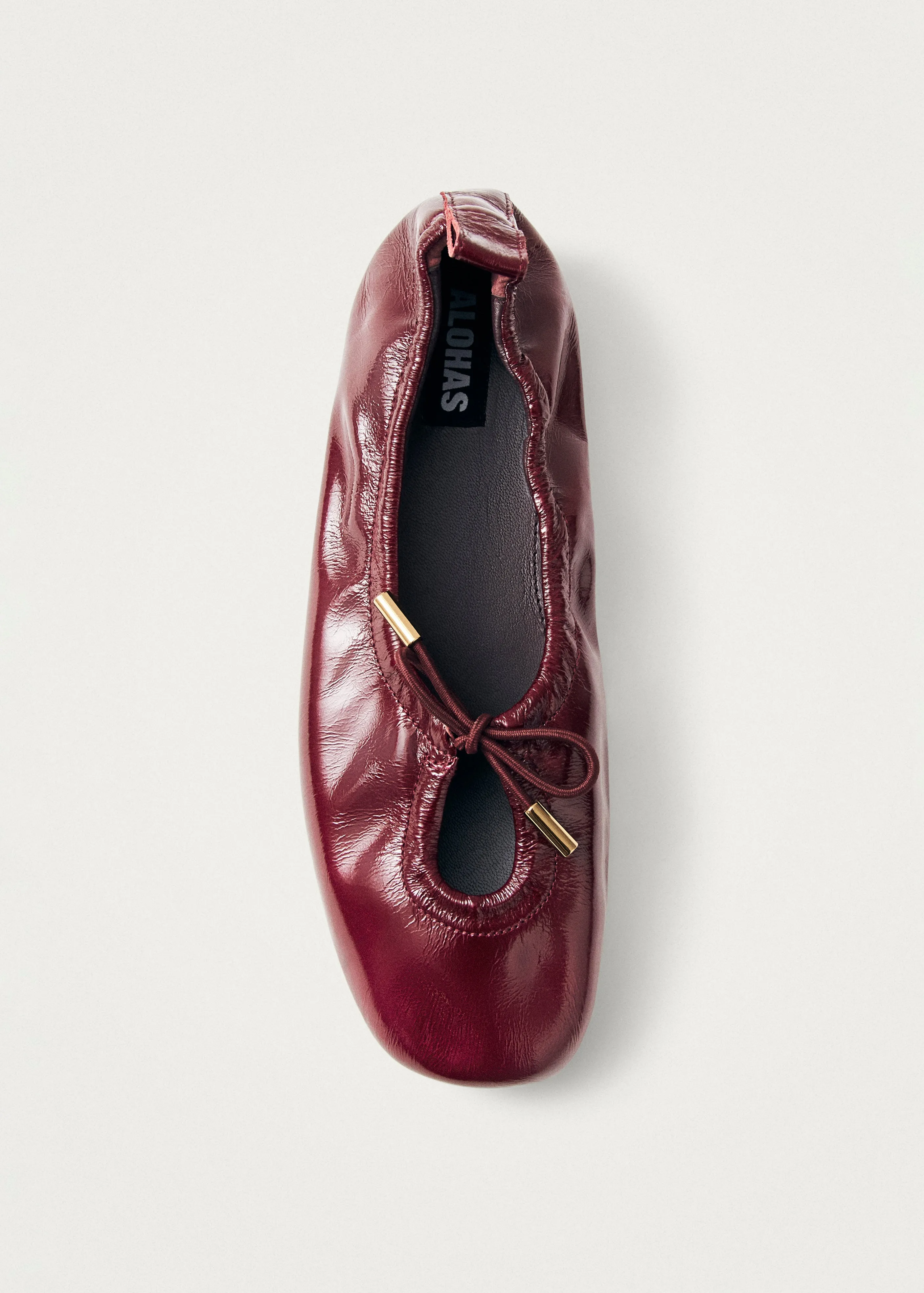 Rosalind Onix Burgundy Leather Ballet Flats