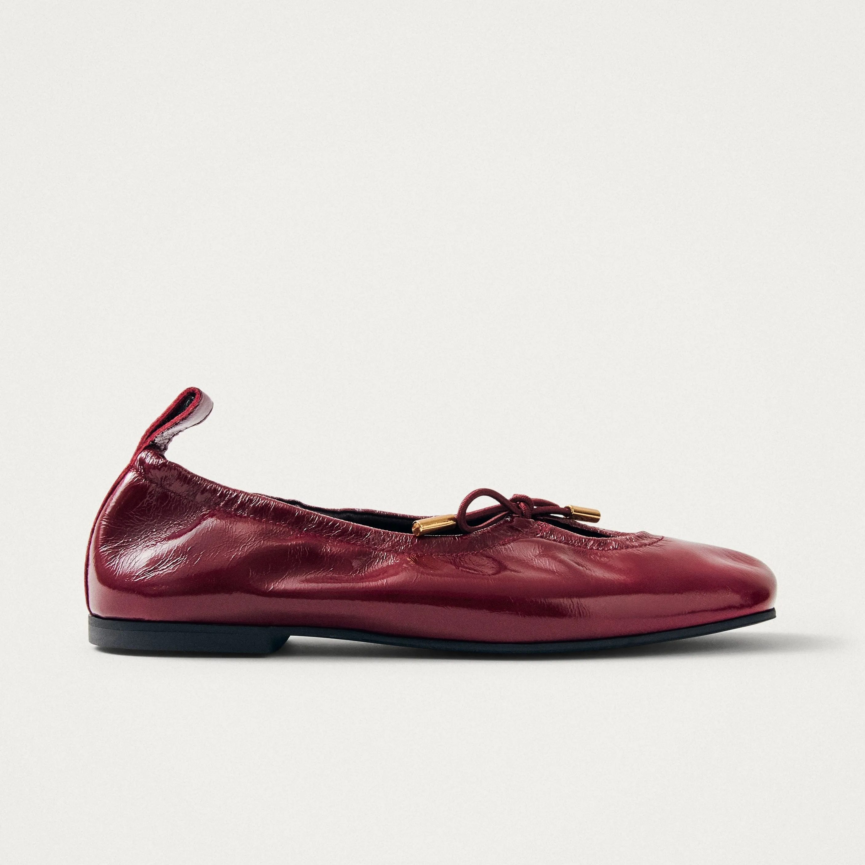 Rosalind Onix Burgundy Leather Ballet Flats