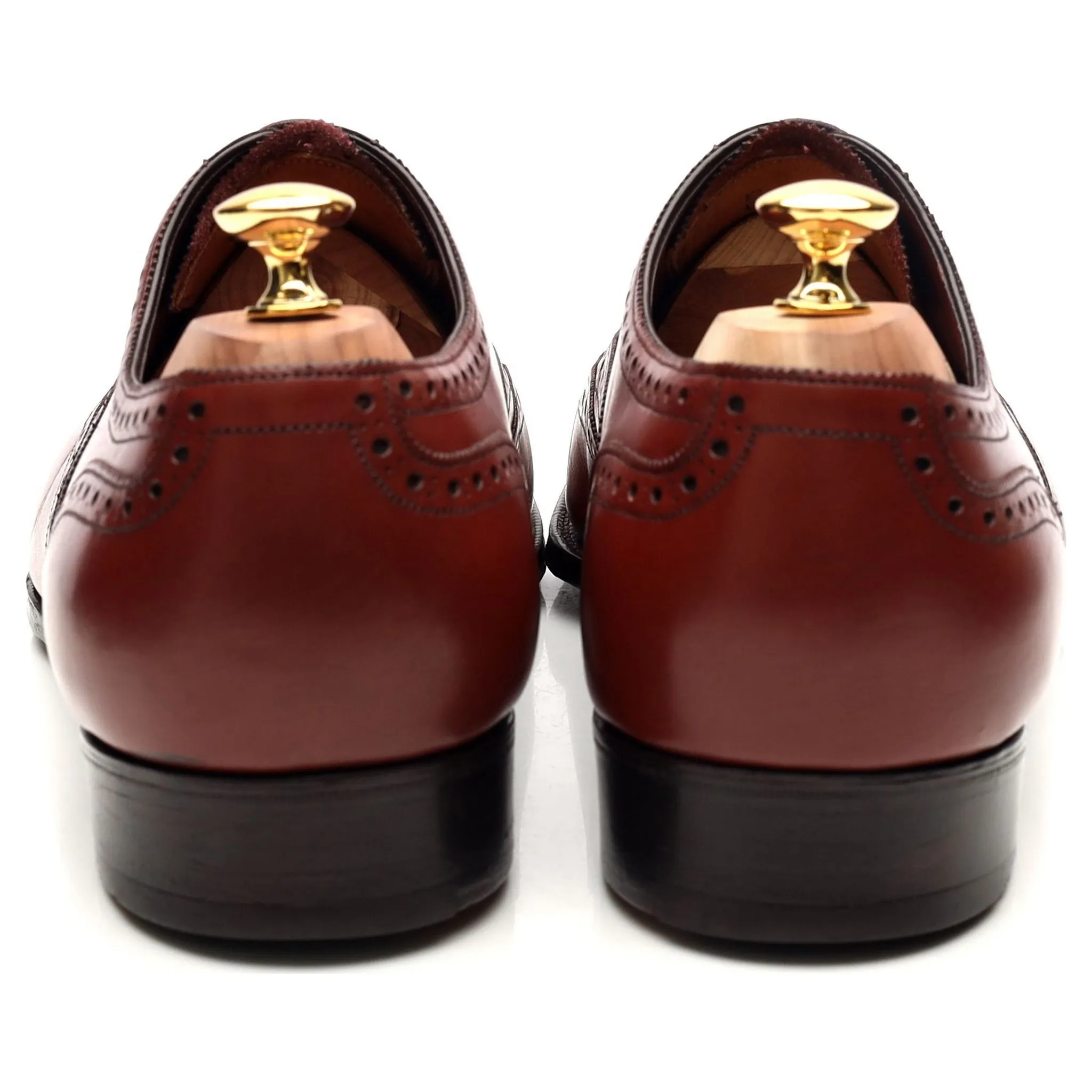 'Rothschild' Rosewood Brown Leather Oxford Brogues UK 11 F