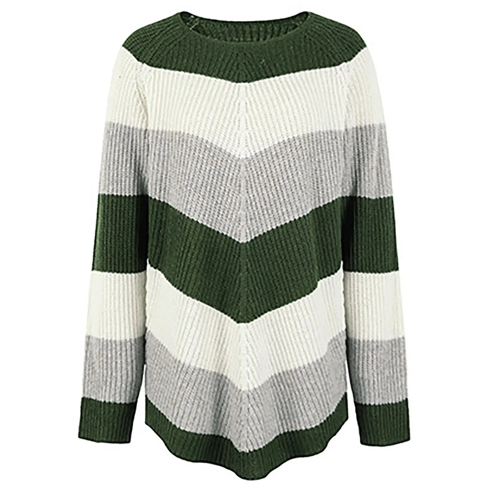 Round Neck Multicolor Sweater