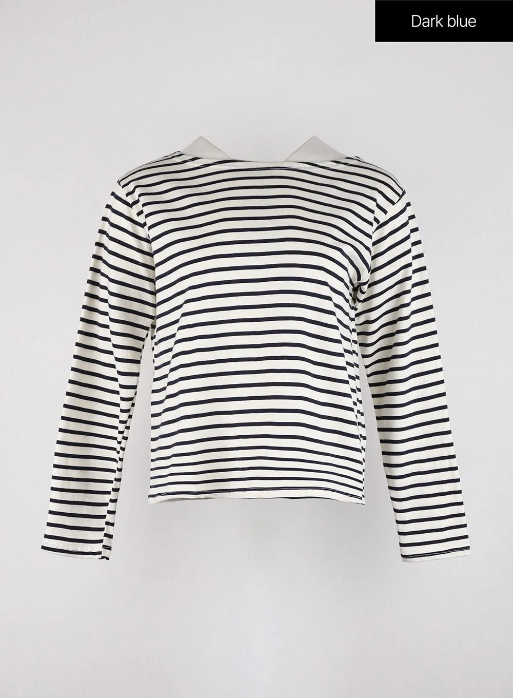 Round Neck Striped Long Sleeve Tee OD326