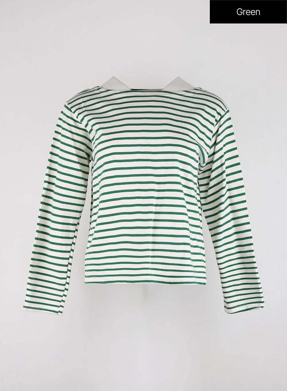 Round Neck Striped Long Sleeve Tee OD326