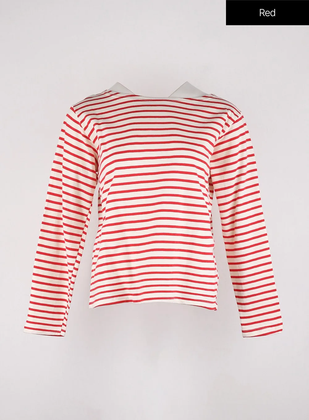 Round Neck Striped Long Sleeve Tee OD326