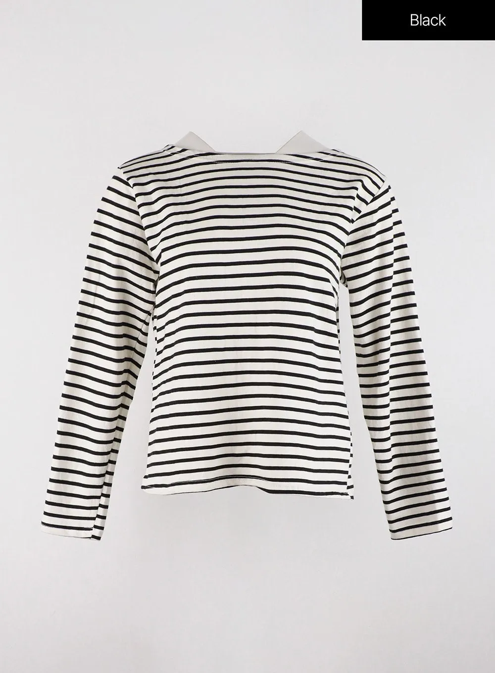 Round Neck Striped Long Sleeve Tee OD326