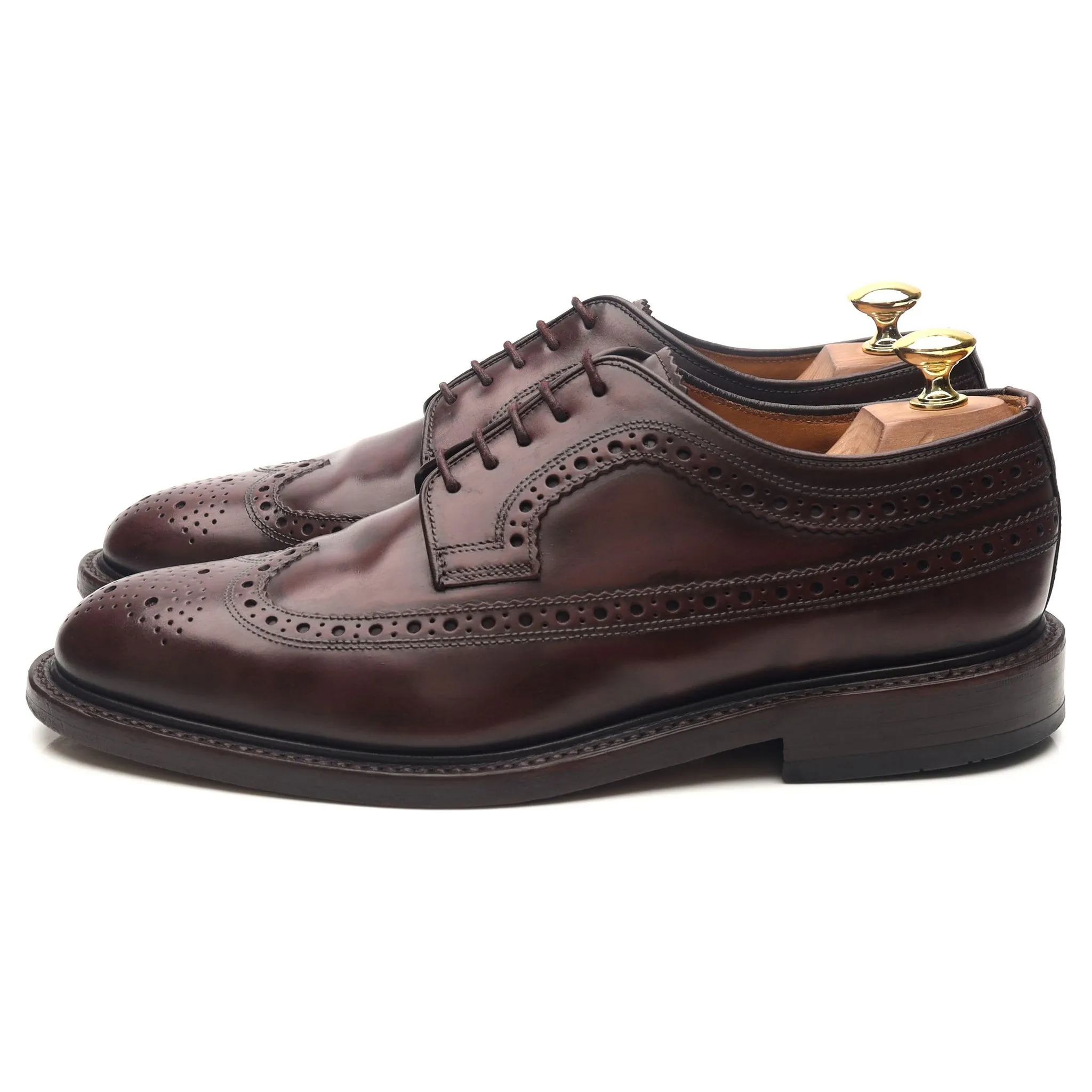 'Royal Brogue' Burgundy Leather Derby Brogues UK 8 F