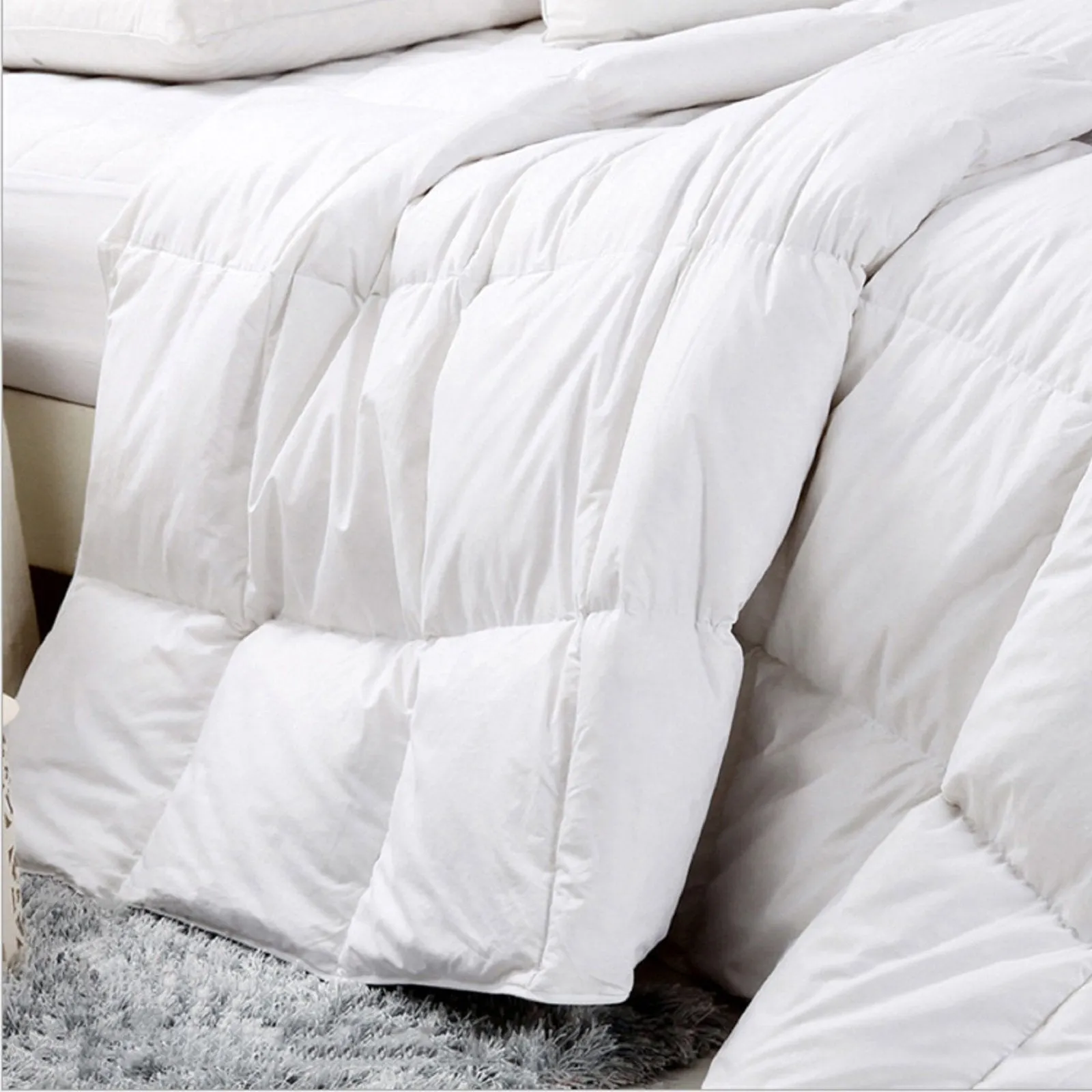 Royal Comfort 500GSM Plush Duck Feather Down Quilt Ultra Warm Soft - All Seasons King White