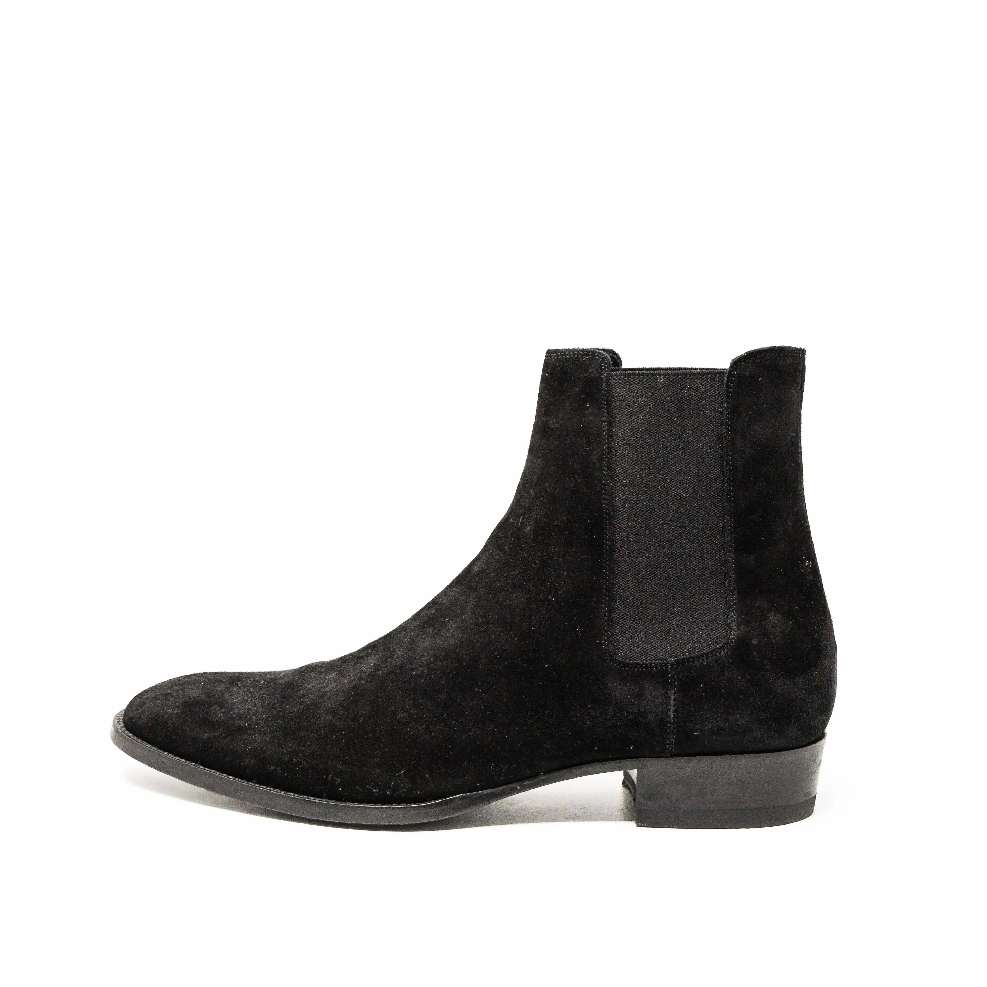 Saint Laurent Black Wyatt Chelsea Boots 42.5