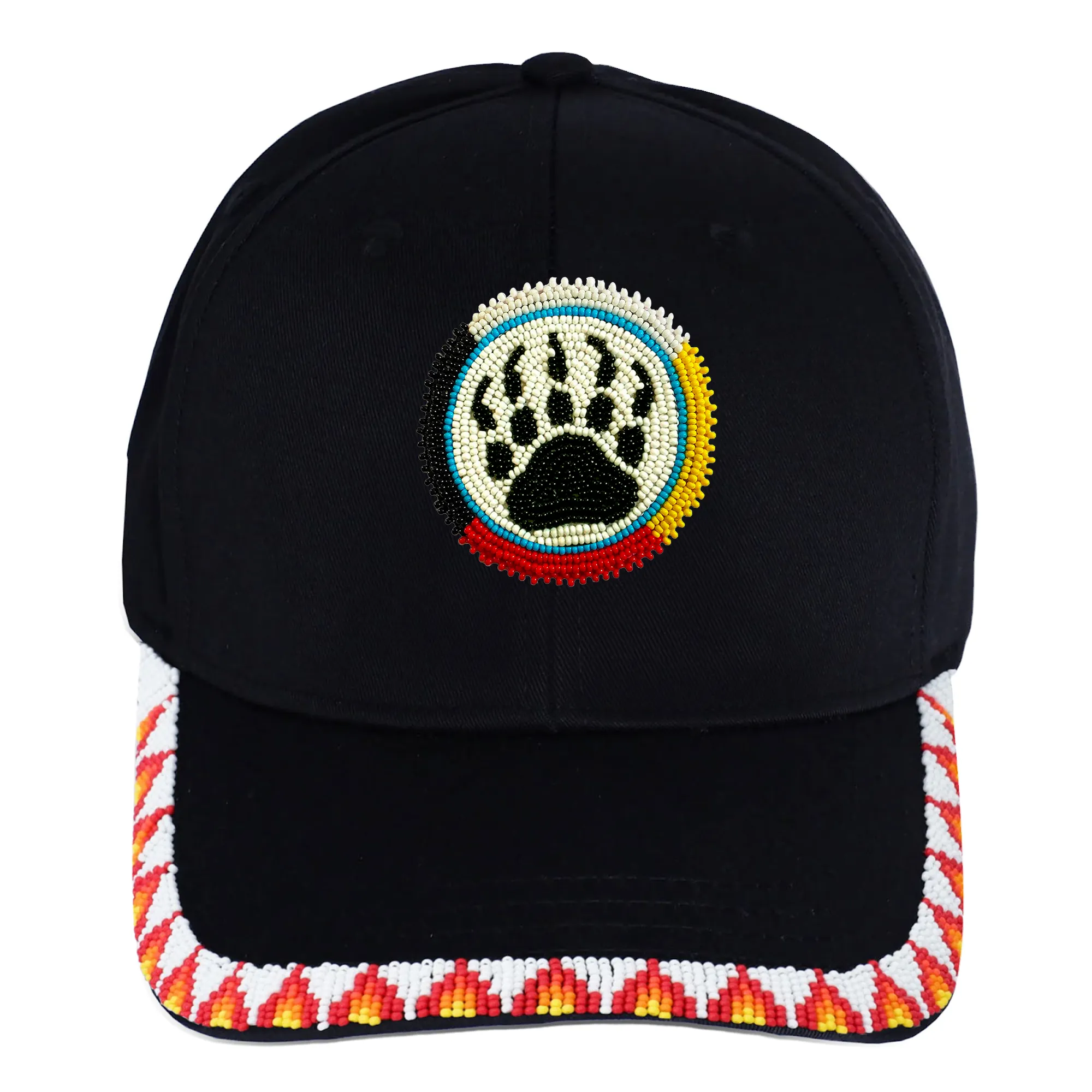 SALE 50% OFF - Bear Paw Baseball Cap With Patch Brim Unisex Native American Style