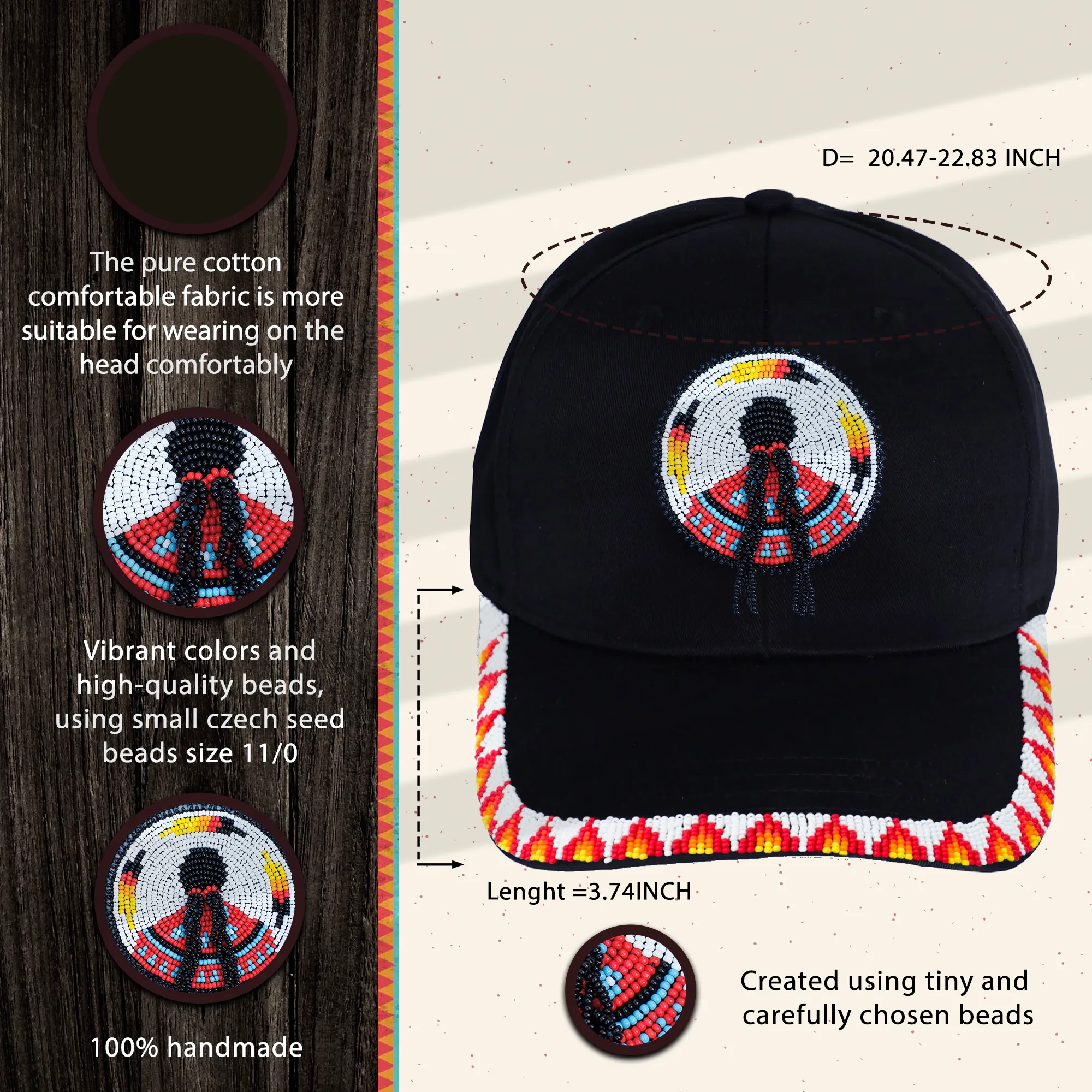 SALE OFF 50% - MMIW Indigenous Women Handmade Unisex Beaded Cap