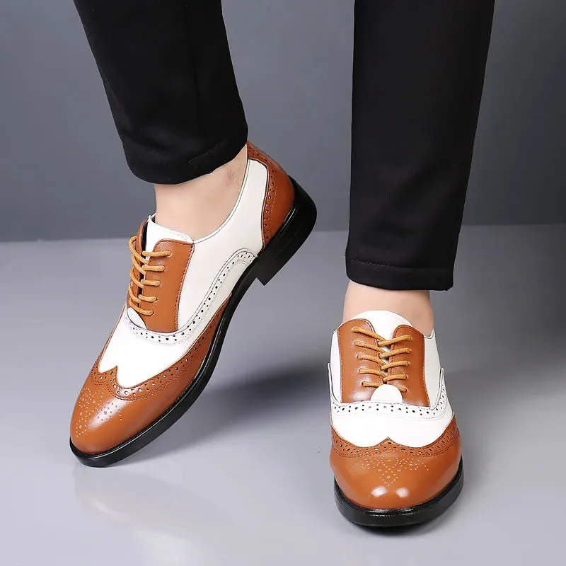 Sapato Masculino Social Brogues de Couro Design Italiano