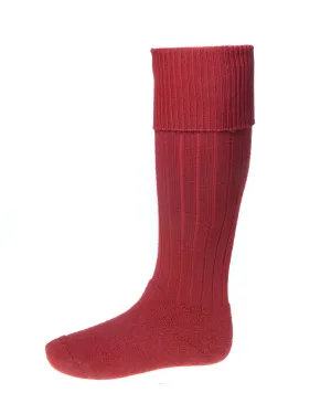 Scarba Sock - Brick Red by House of Cheviot