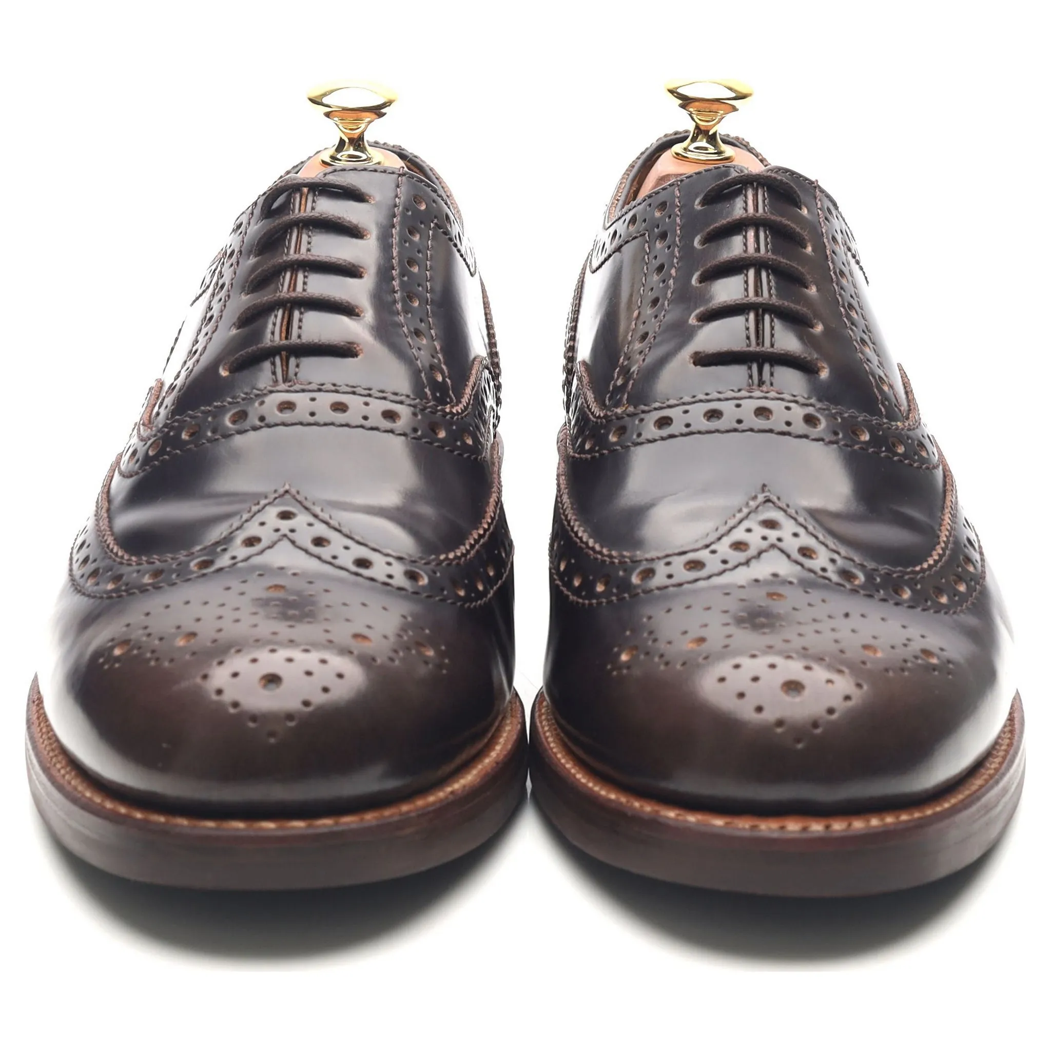 'Stanley' Dark Brown Leather Brogues UK 9 G