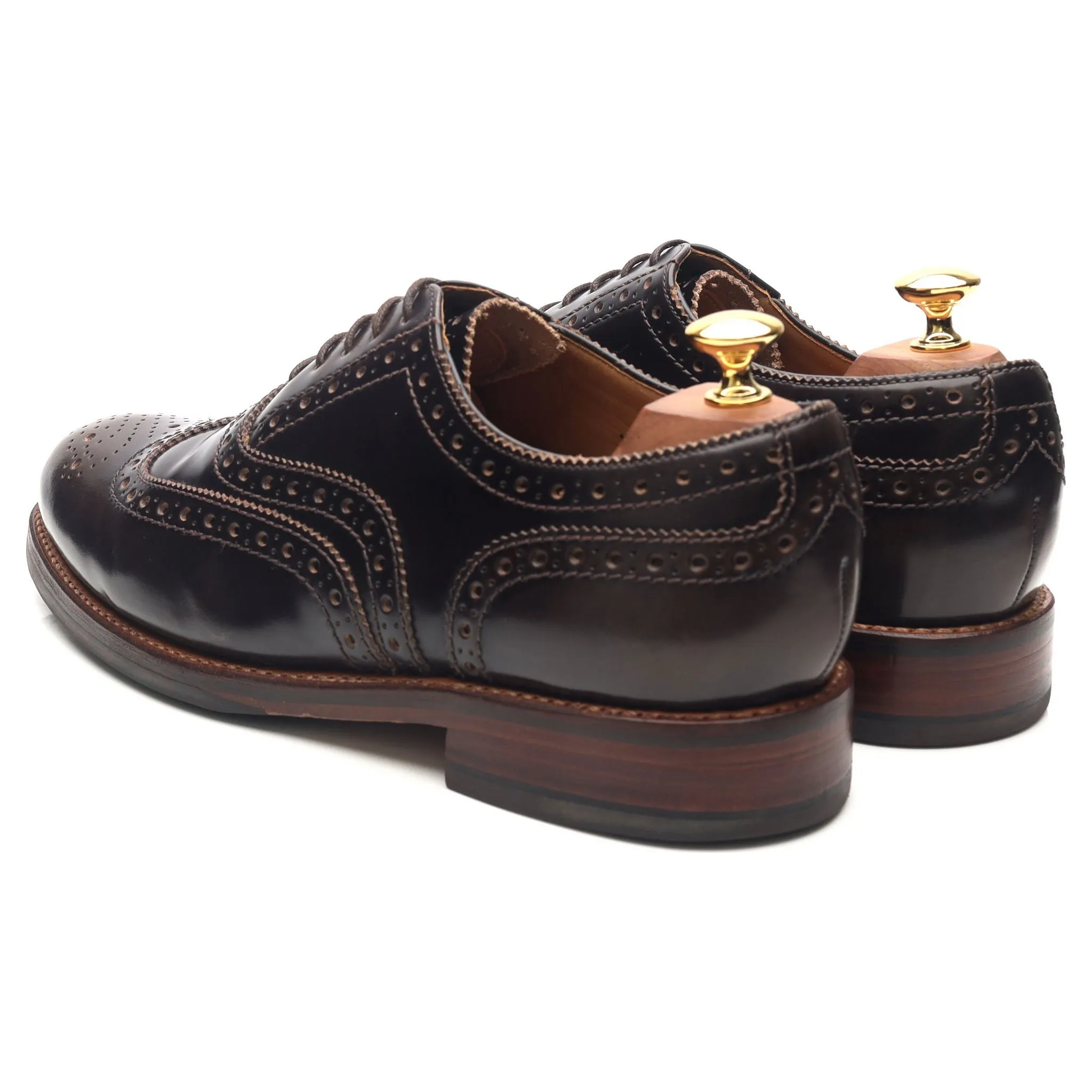 'Stanley' Dark Brown Leather Brogues UK 9 G