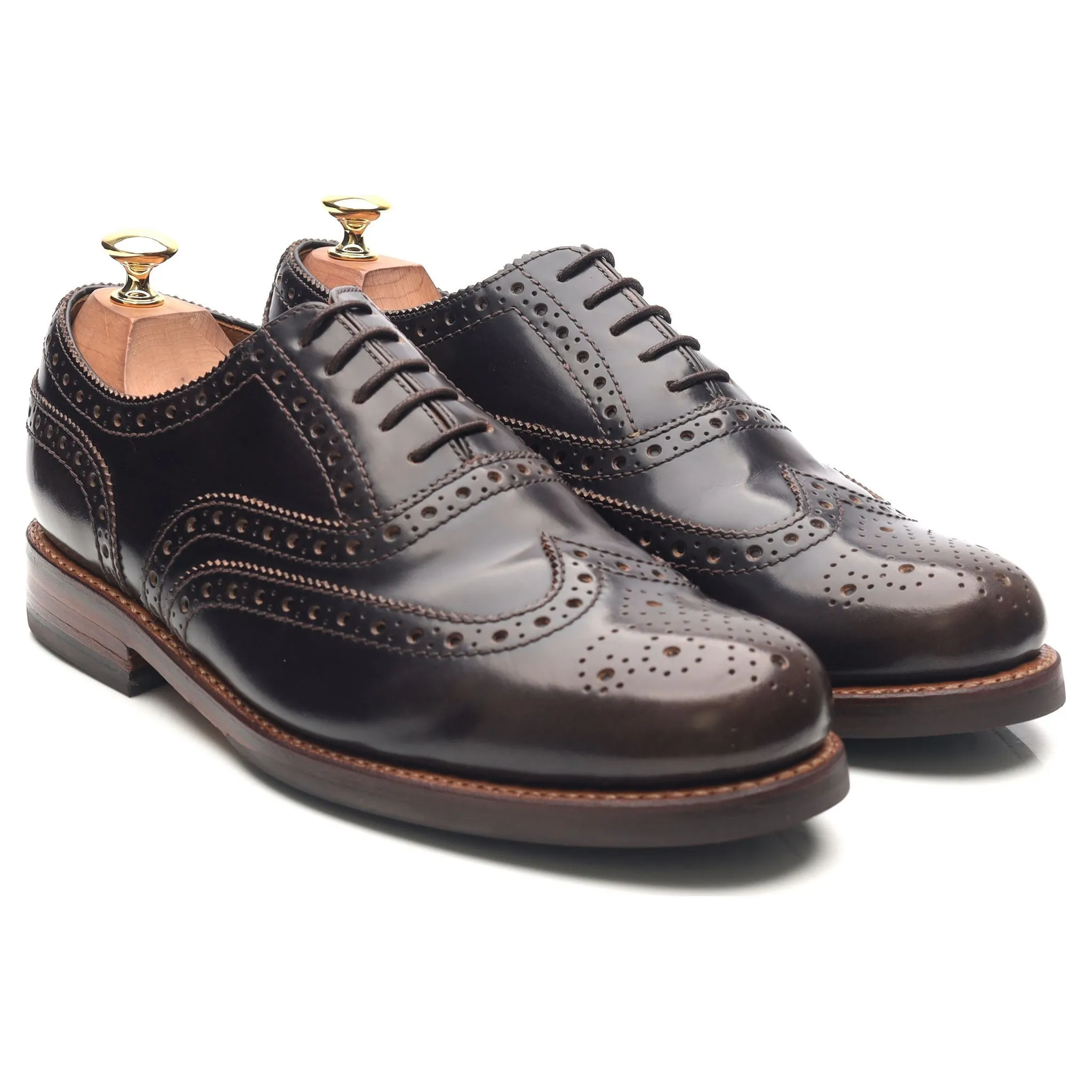 'Stanley' Dark Brown Leather Brogues UK 9 G