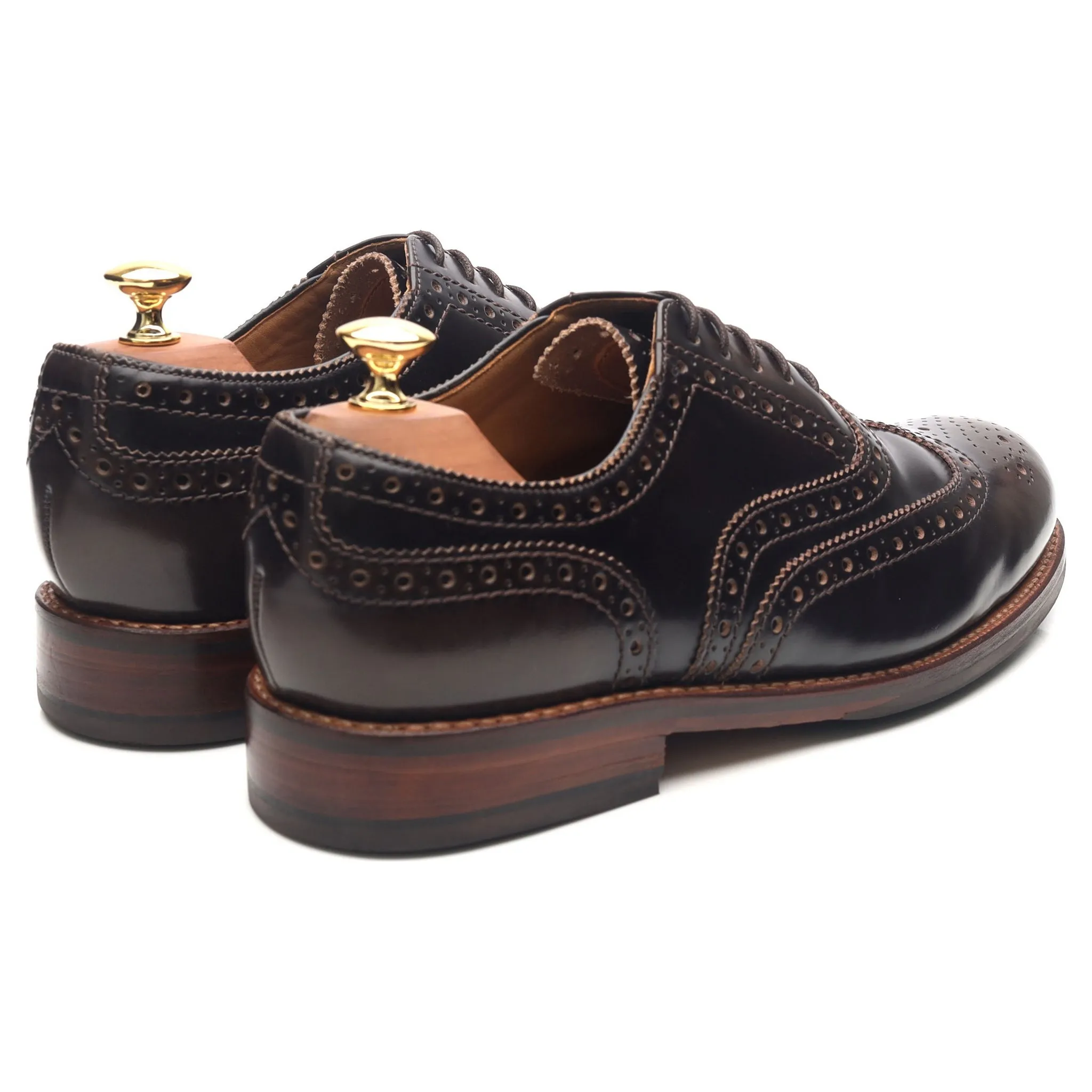 'Stanley' Dark Brown Leather Brogues UK 9 G