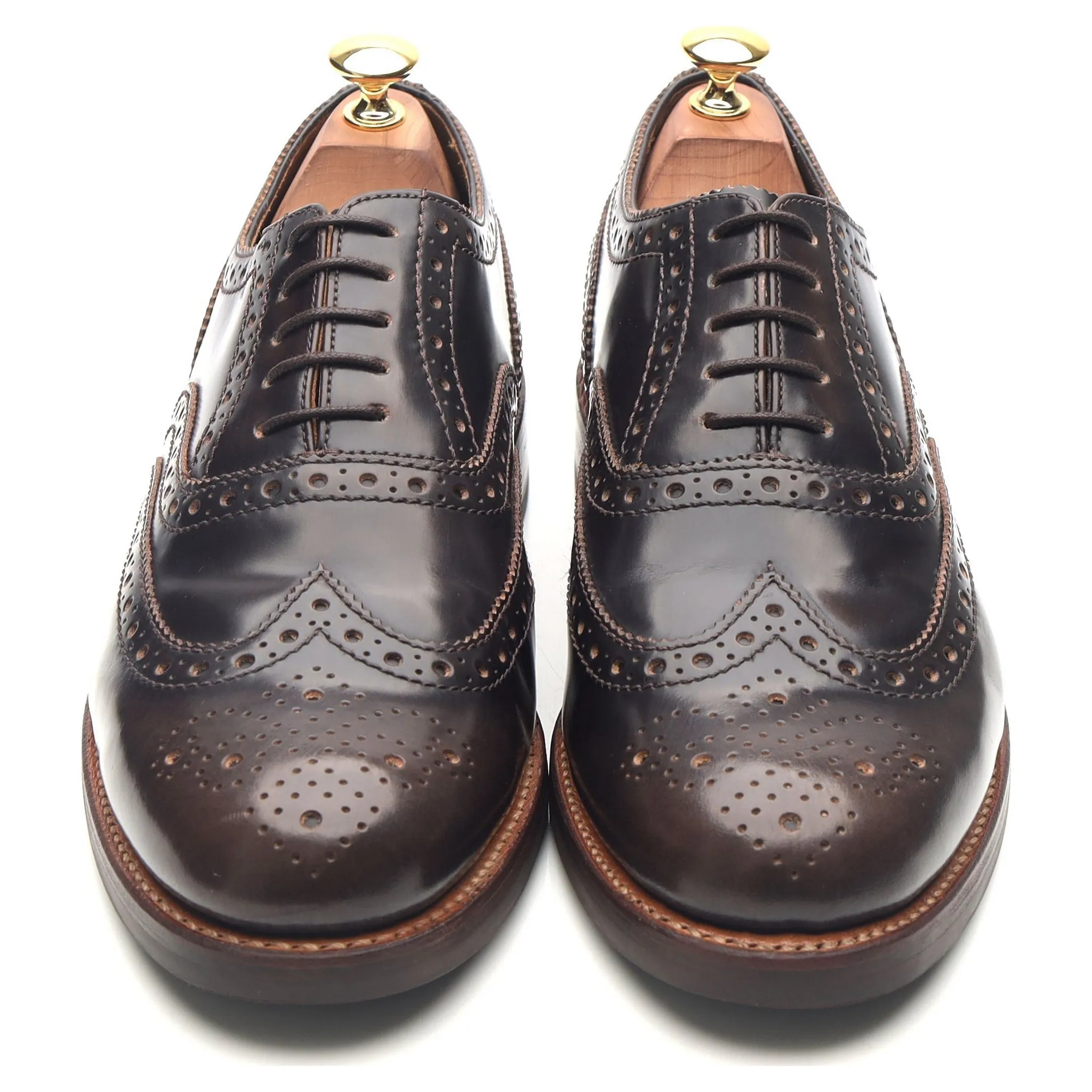 'Stanley' Dark Brown Leather Brogues UK 9 G