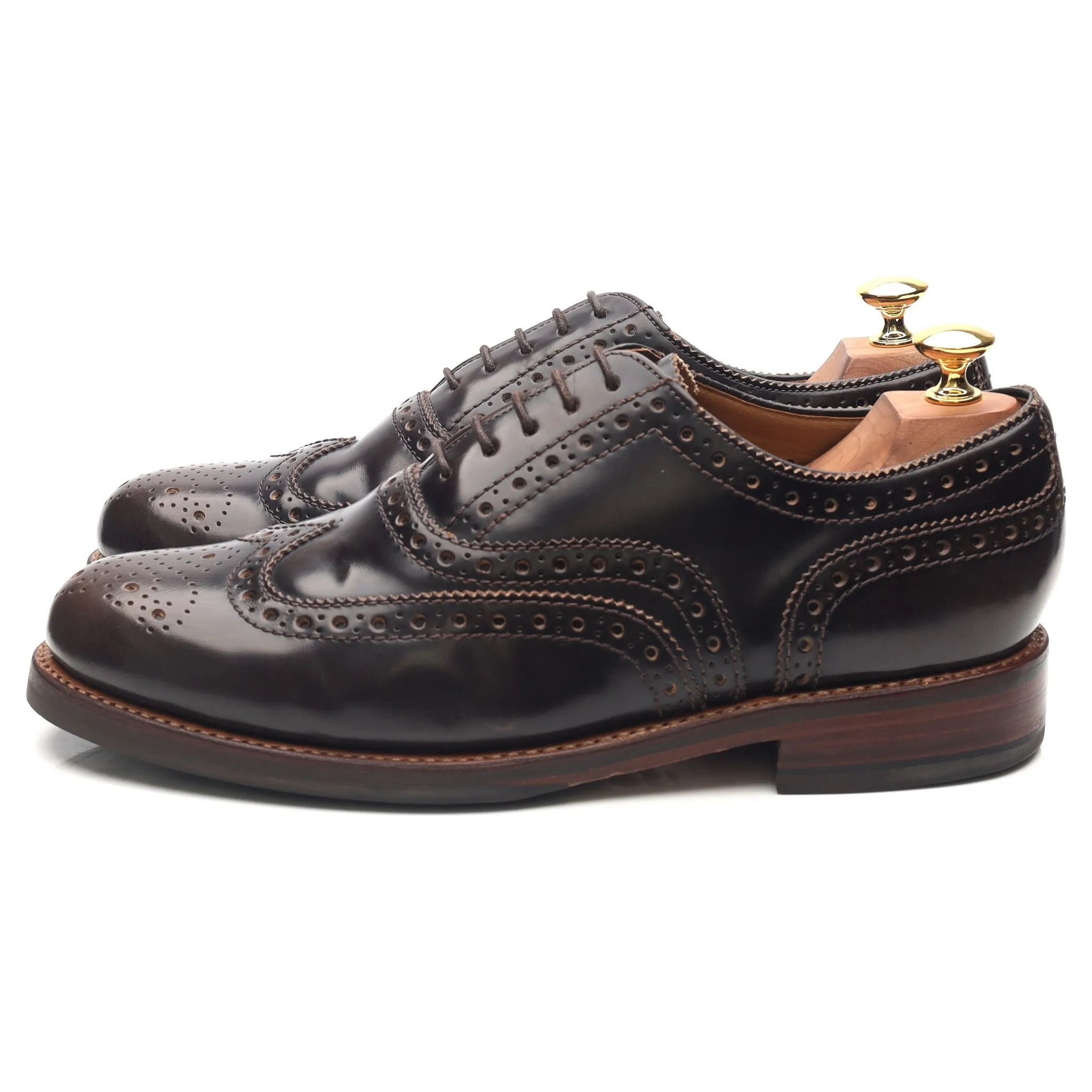 'Stanley' Dark Brown Leather Brogues UK 9 G