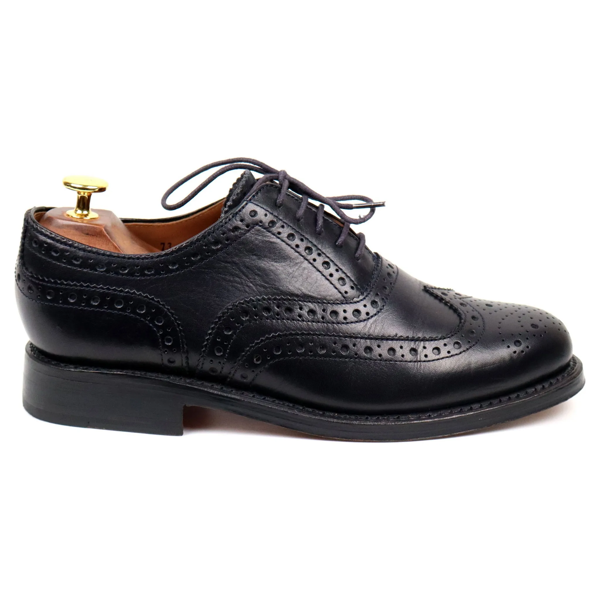 'Stanley' Navy Blue Leather Brogues UK 6.5 G