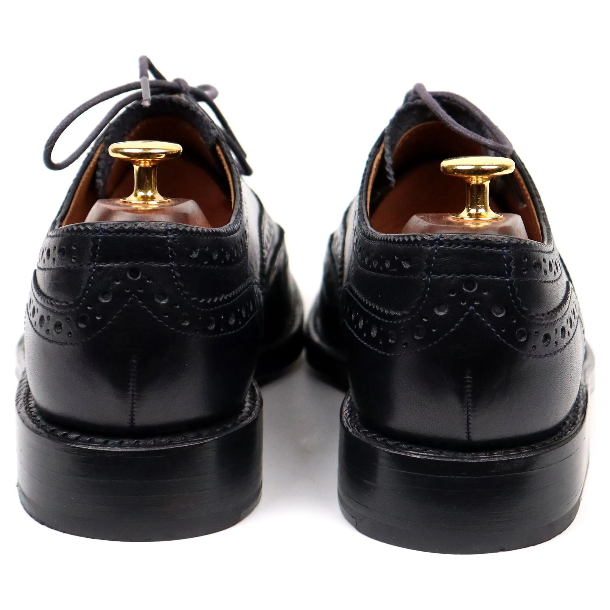 'Stanley' Navy Blue Leather Brogues UK 6.5 G