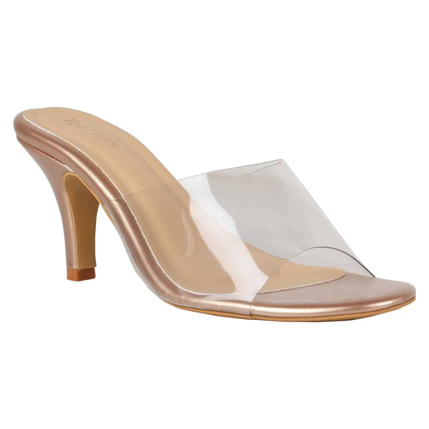 Tao Paris Bay 10003-01 Clear Solid Heels