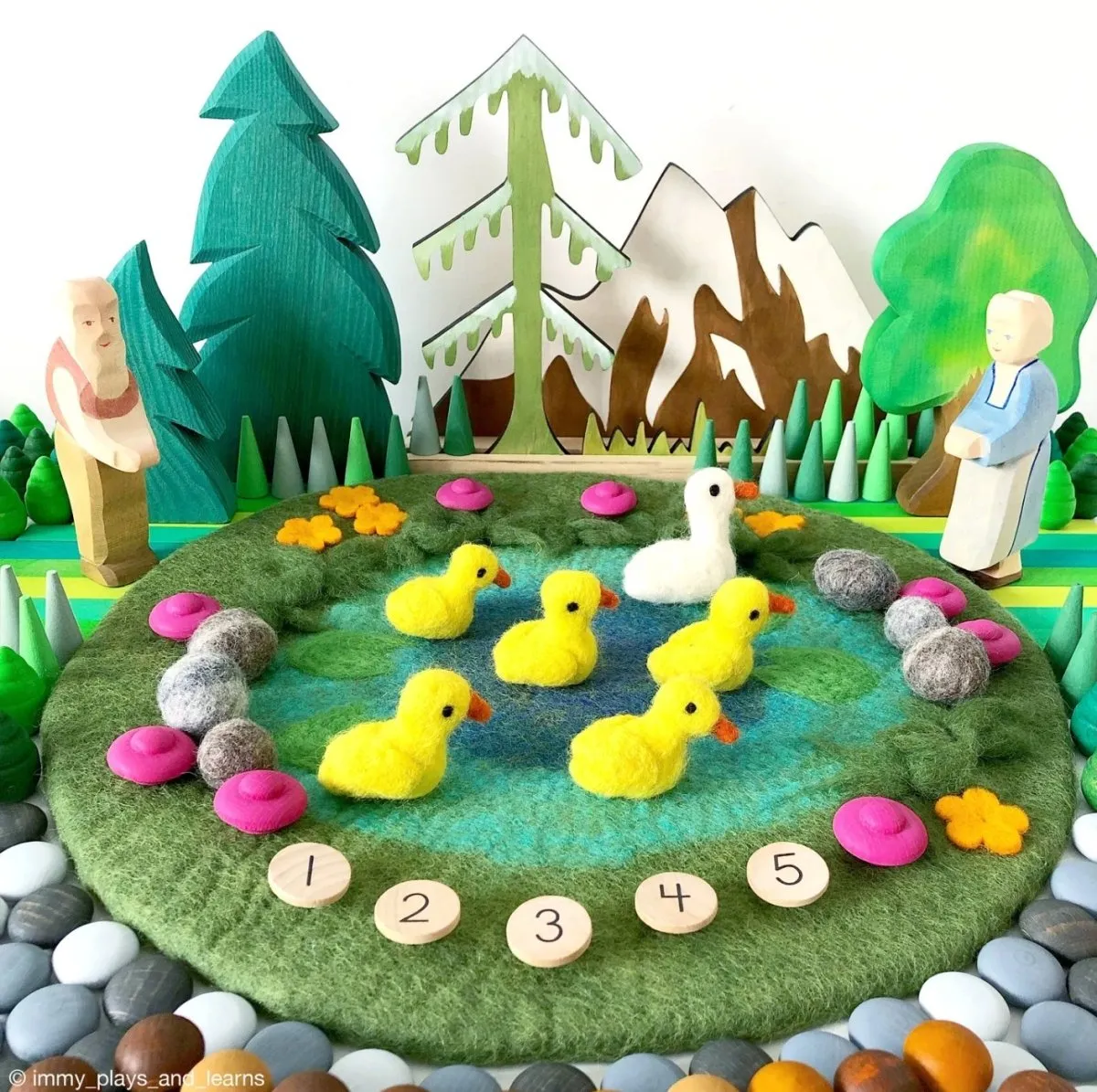 Tara Treasures | Duck Pond with 6 Ducks Play Mat Playscape