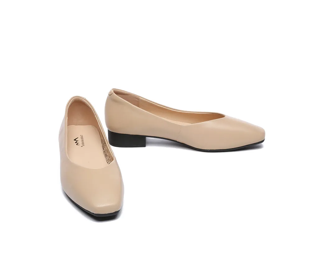 TARRAMARRA® Women Leather Square Toe Ballet Flats