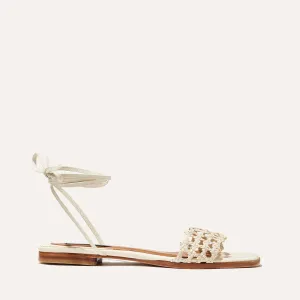 The Soleil Sandal - Ecru Leather