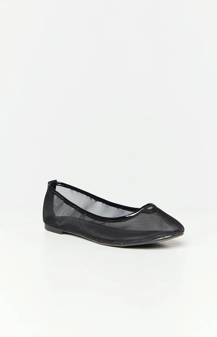 Therapy Arlo Black Crinkle Patent PU Ballet Flats