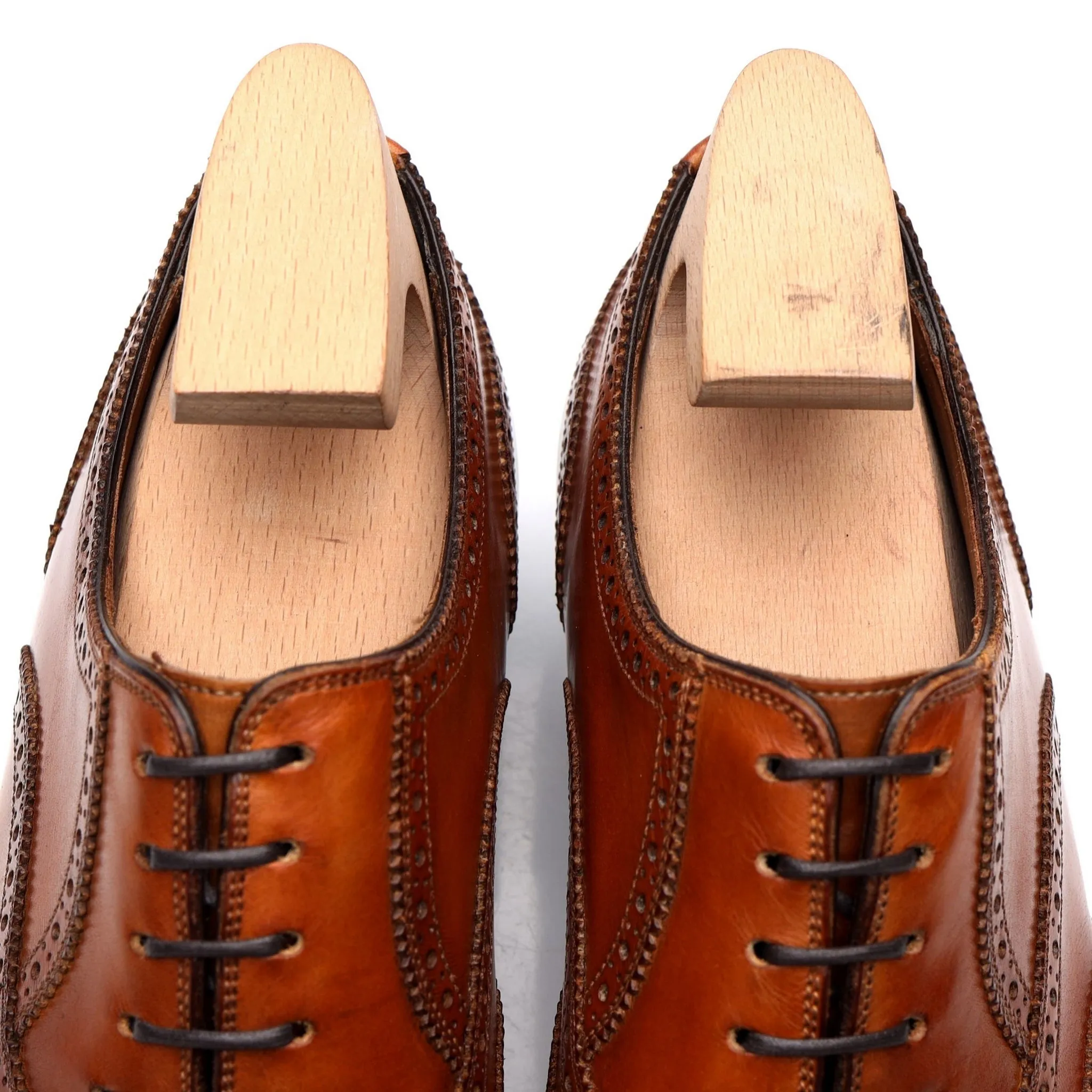 'Titanus' Tan Brown Leather Oxford Brogues UK 7.5 E