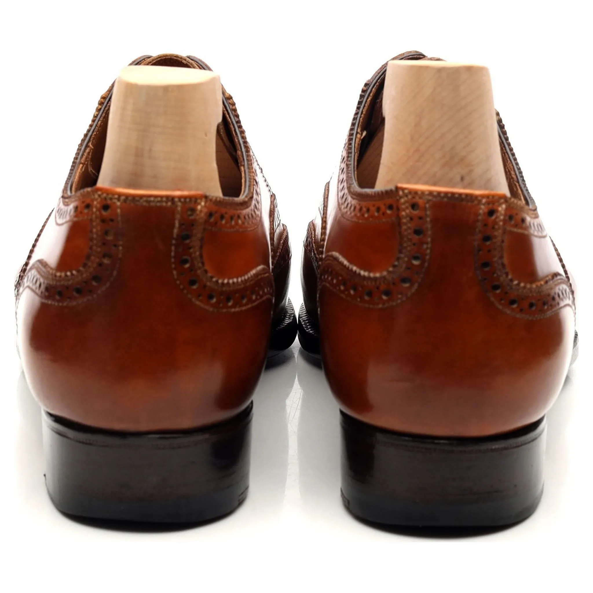 'Titanus' Tan Brown Leather Oxford Brogues UK 7.5 E