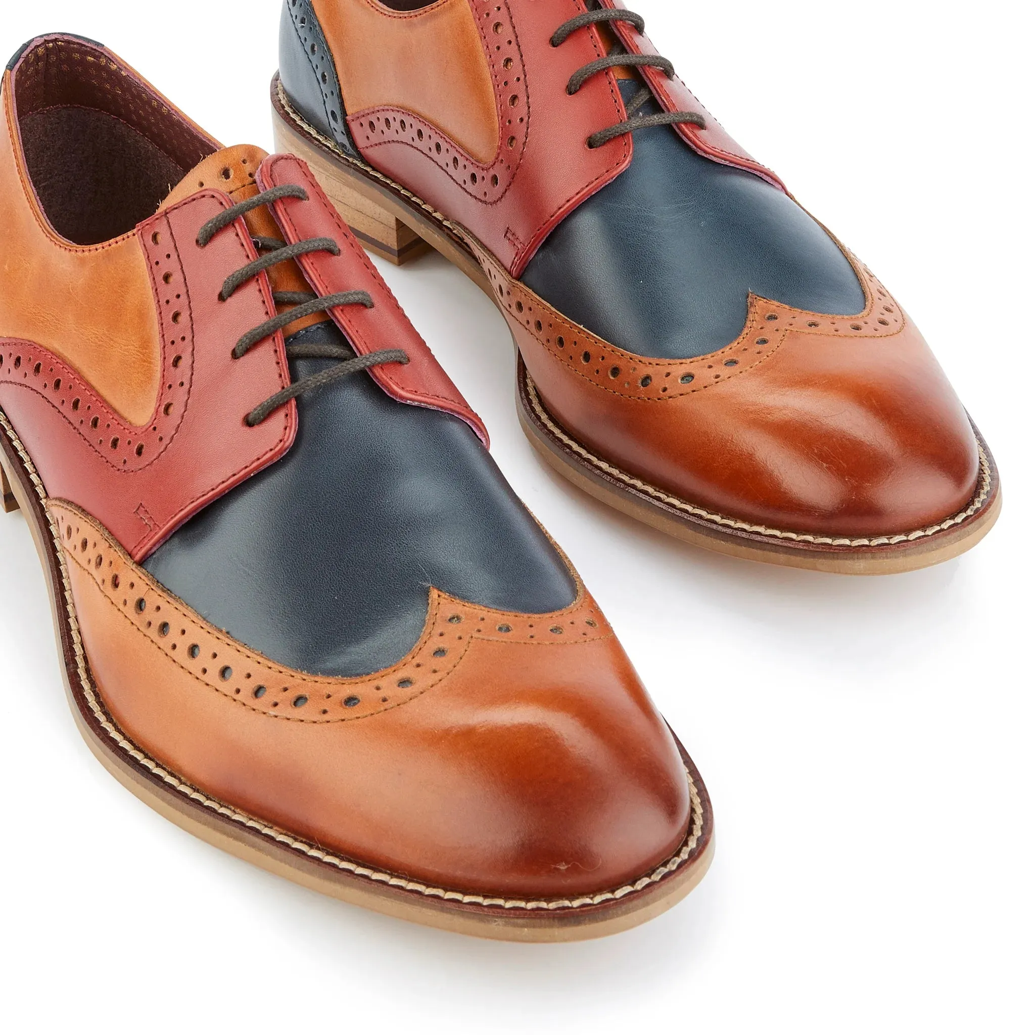 Tommy Derby Tan / Blue / Red