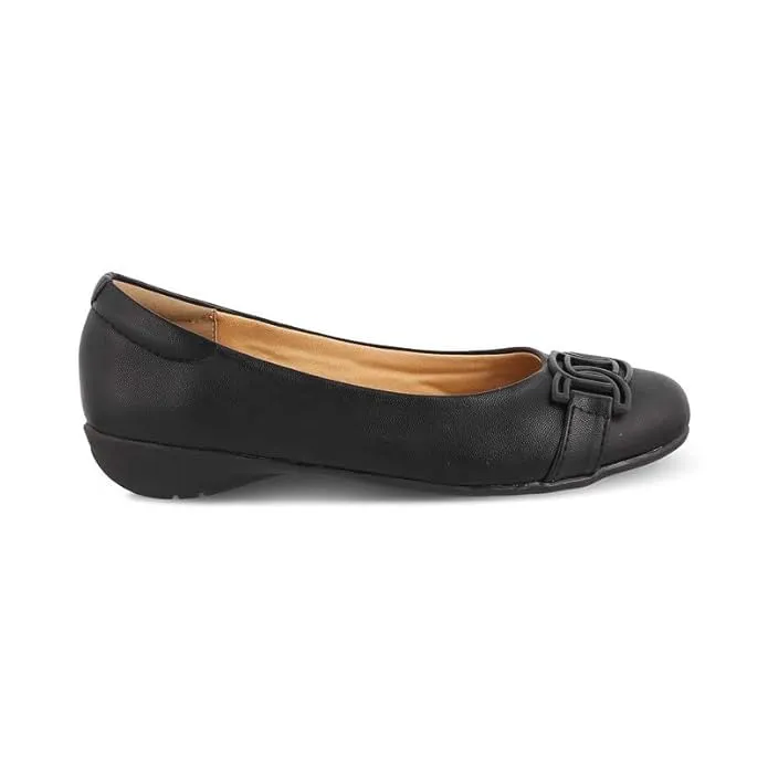 tresmode 239-GEOM Black Women Flat Ballerina EU/37 UK/4