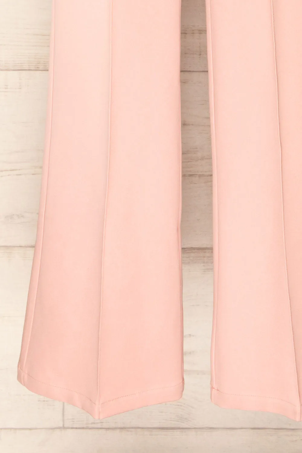 Turbine Pink | Solid Stitch Wide Leg Trousers