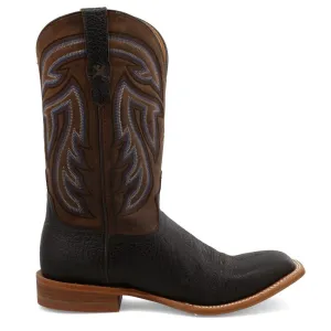 'Twisted X' Men's 12" Rancher Western Square Toe - Black / Coffee