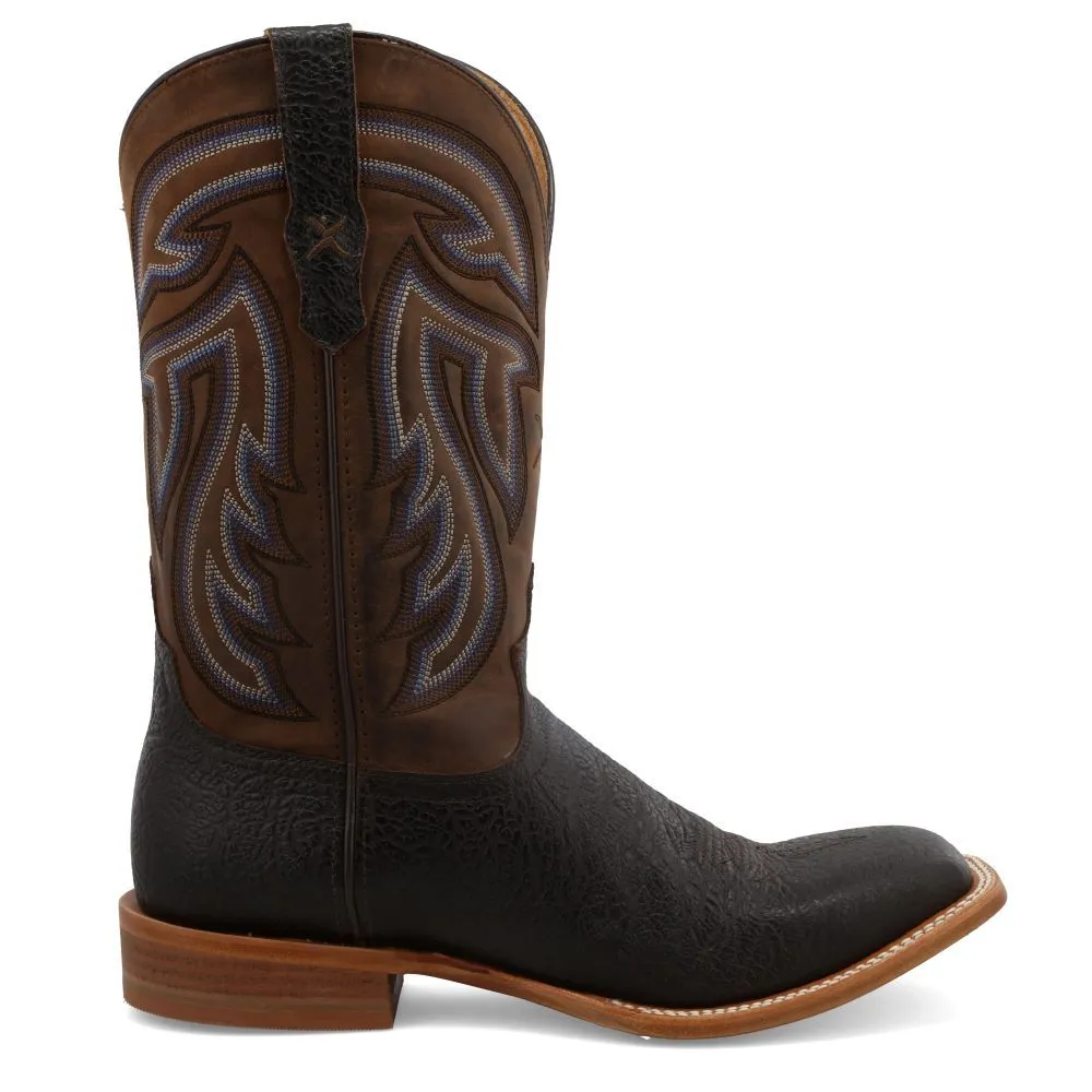 'Twisted X' Men's 12" Rancher Western Square Toe - Black / Coffee