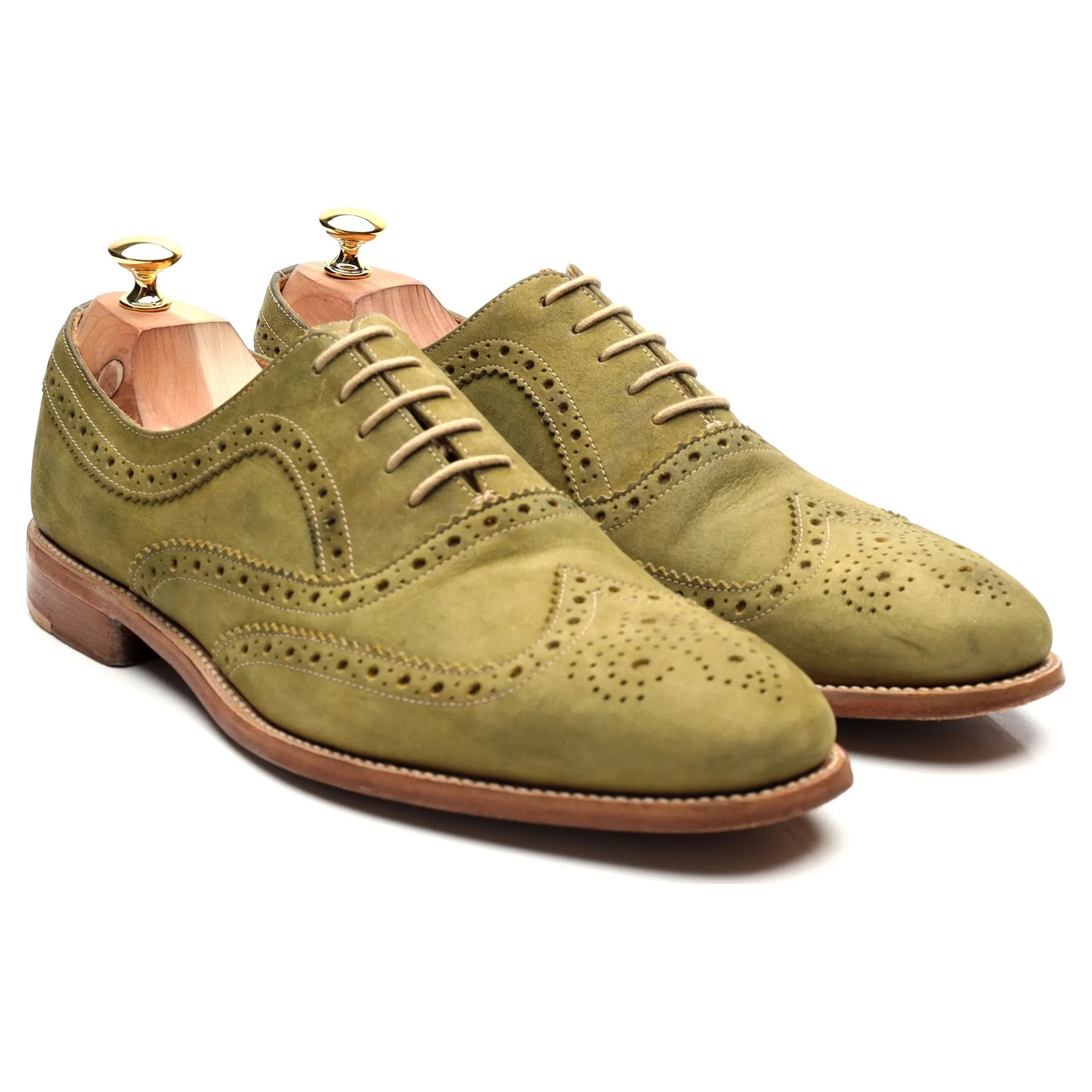 'Tye' Green Nubuck Suede Oxford Brogues UK 11